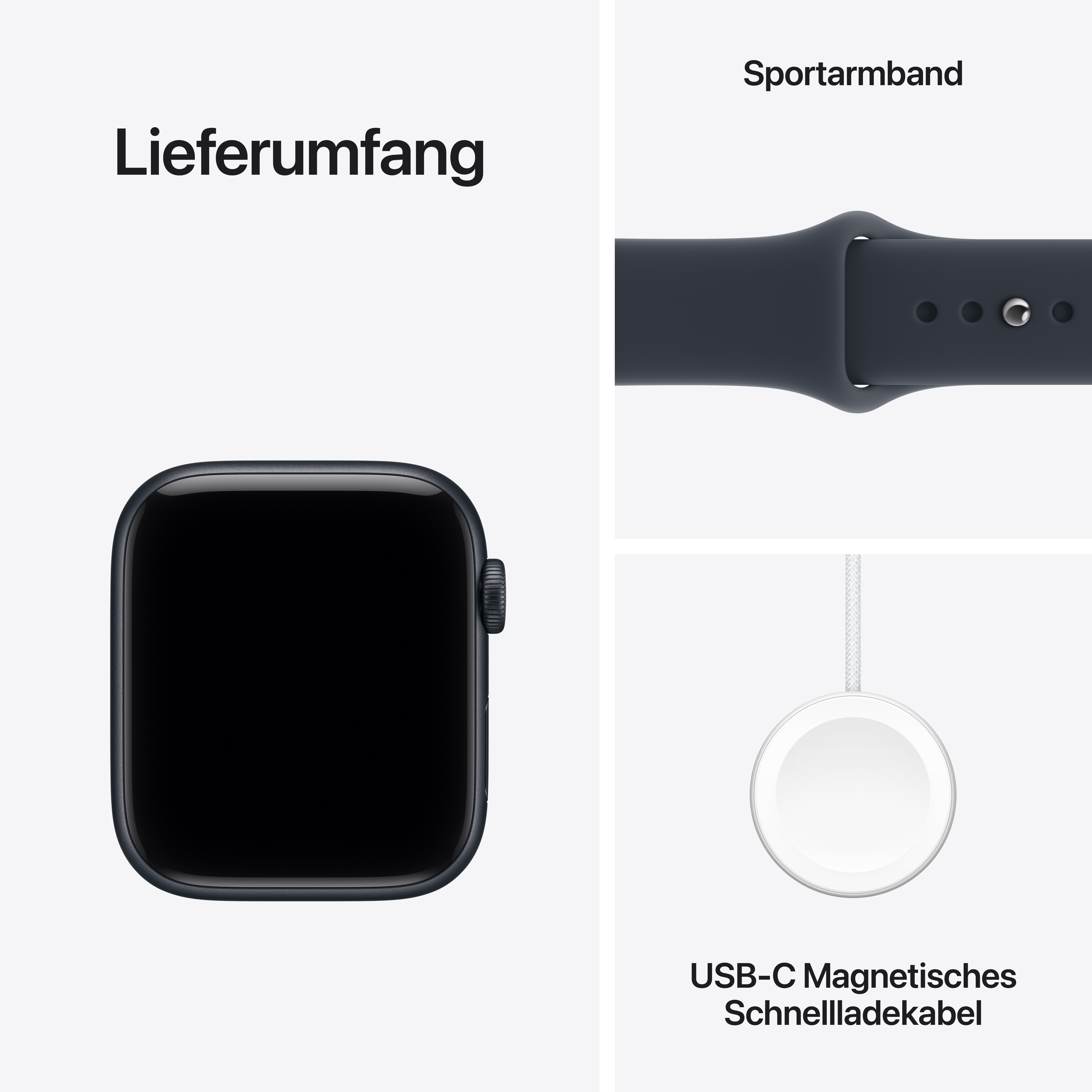 Apple Watch SE 3 Cell. 44 mm Midnight Alu Case with Navy Blue Sport Band S/M