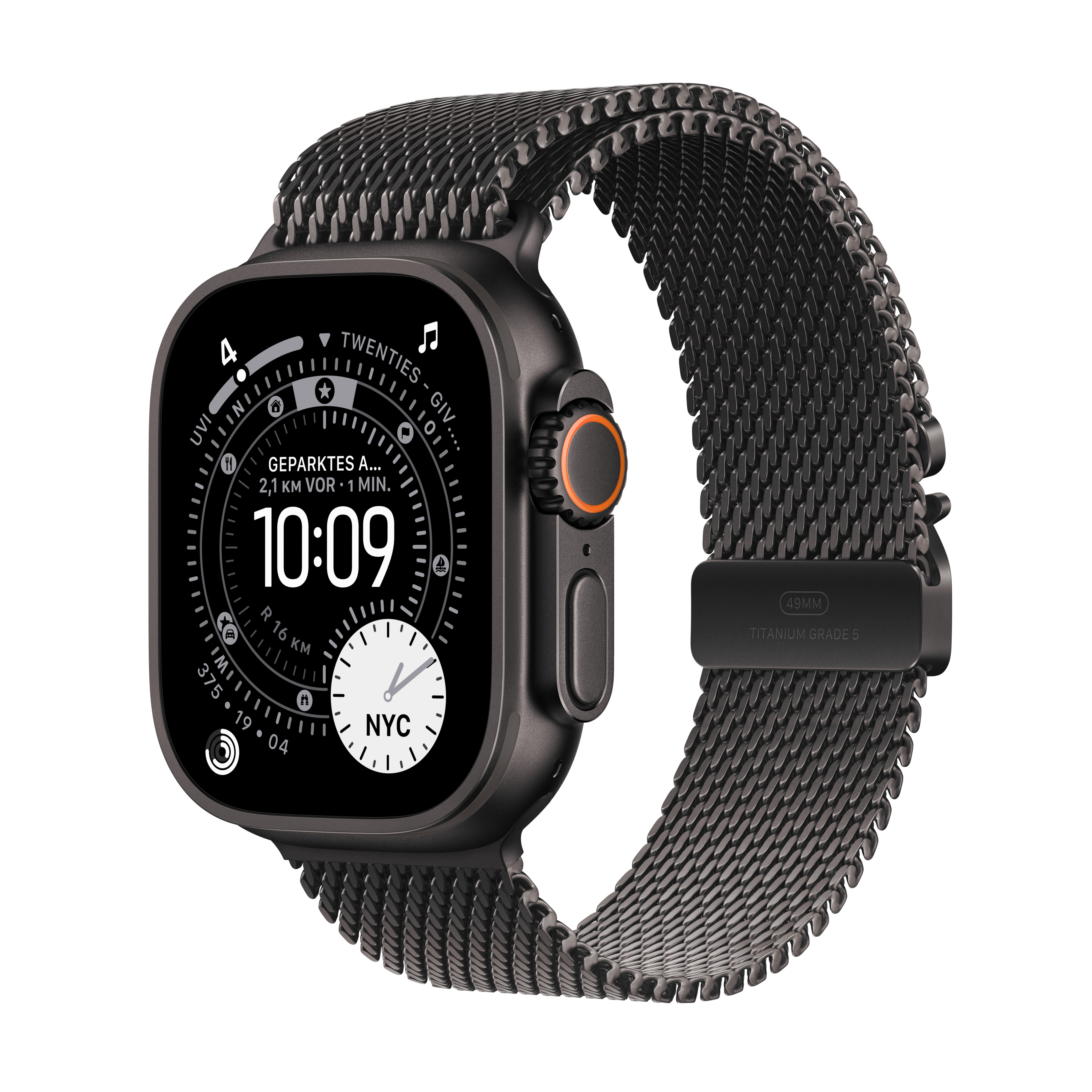 Apple W Ultra 3 Cel 49mm BT Case BT Milanese Loop M
