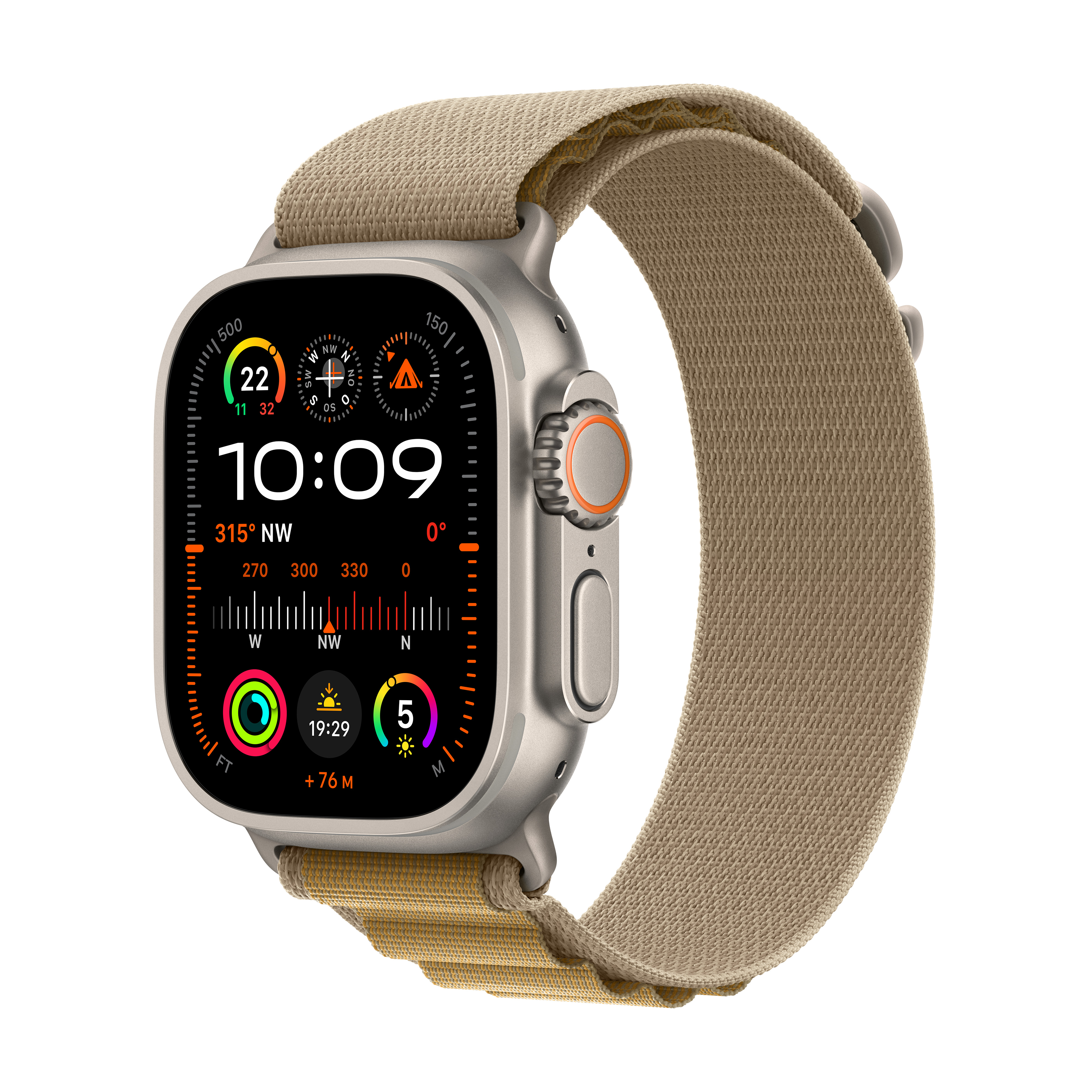 Apple Watch Ultra 2 Cel 49mm N-Titan w. Tan Alpine Loop M