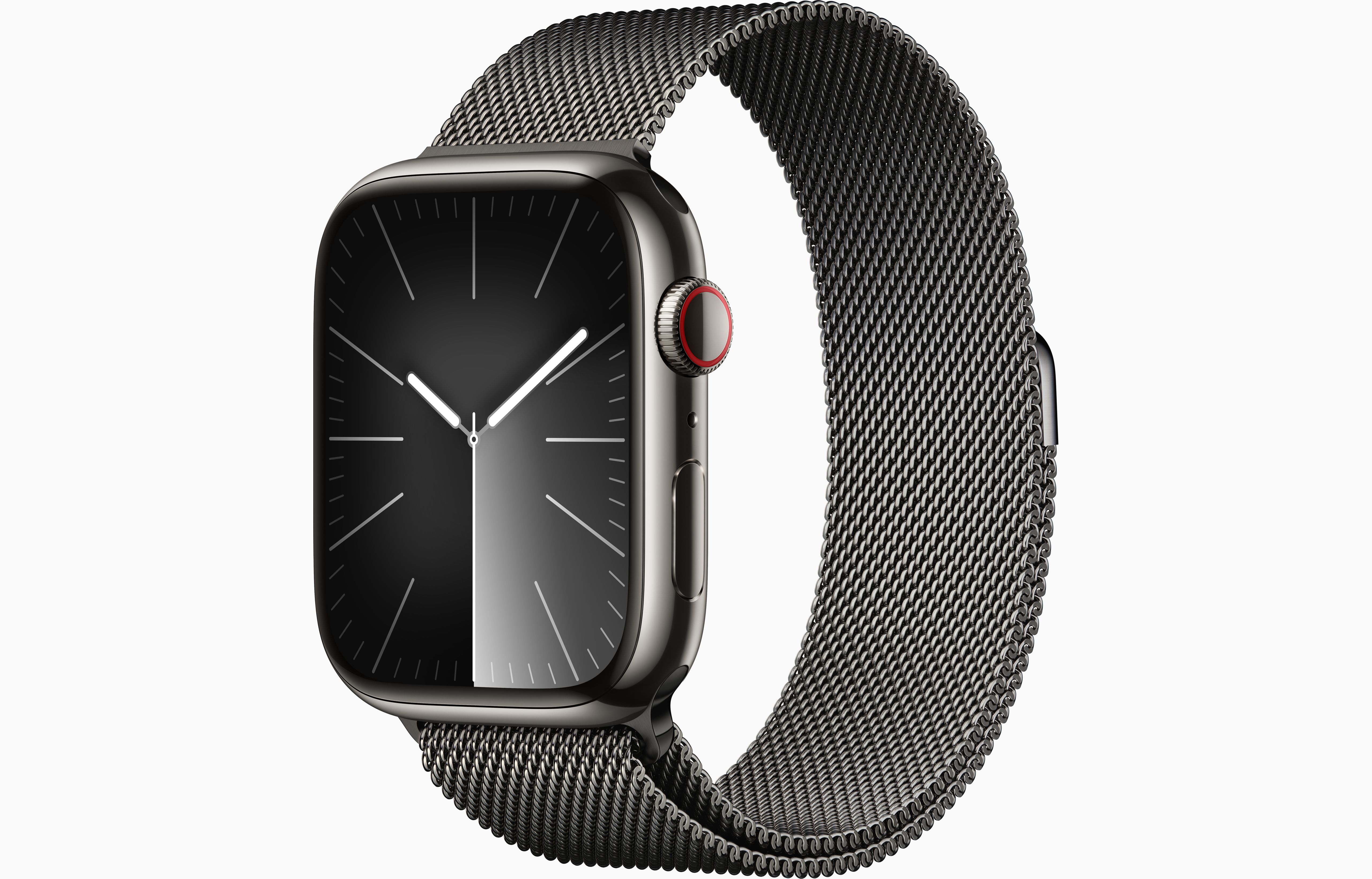 Apple Watch S9 CEL 45 mm Steel Graphit + Graphit Milanese Loop