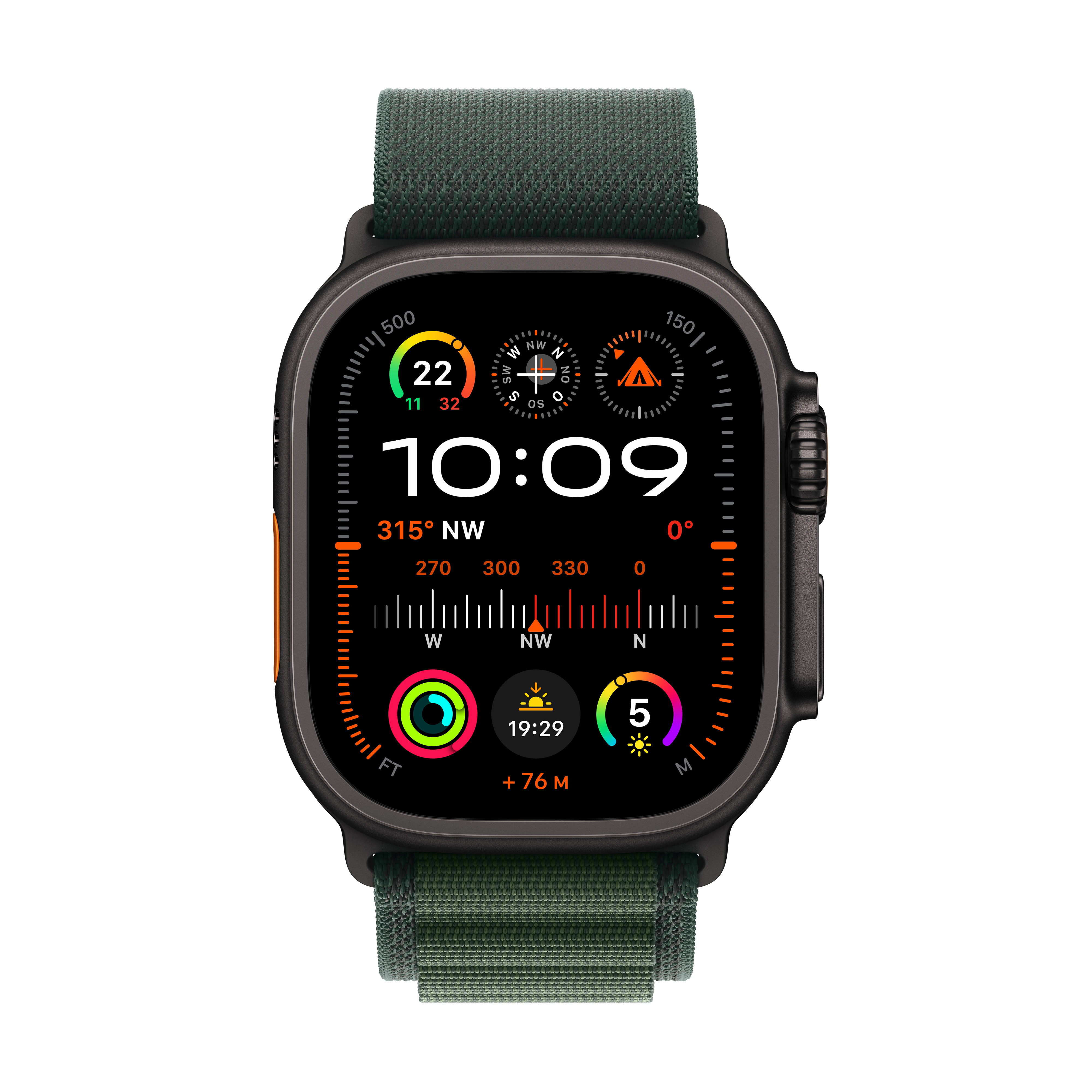 Apple Watch Ultra 2 Cel 49mm B-Titan w. Dark Green Alpin Loop L Apple Watch Ultra 2 Cel 49mm B-Titan w. Dark Green Alpin Loop L
