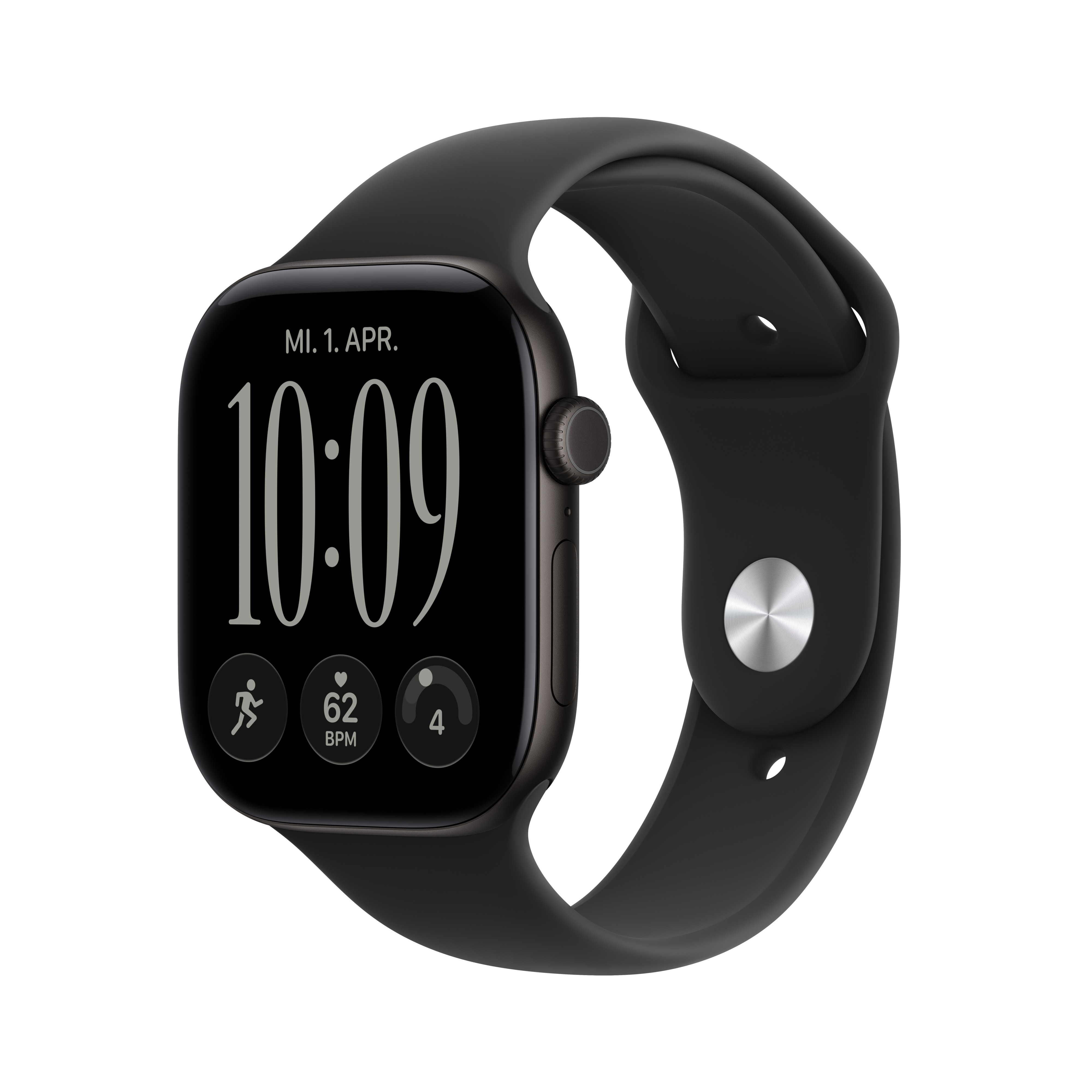Apple Watch S12 Cell. 46mm Black Alu Case with Black Sport Band S/M