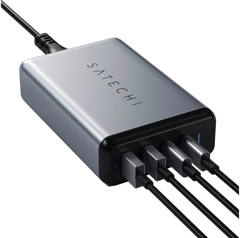 Satechi 75W Dual Type-C PD Travel Charger space gray Satechi 75W Dual Type-C PD Travel Charger space gray