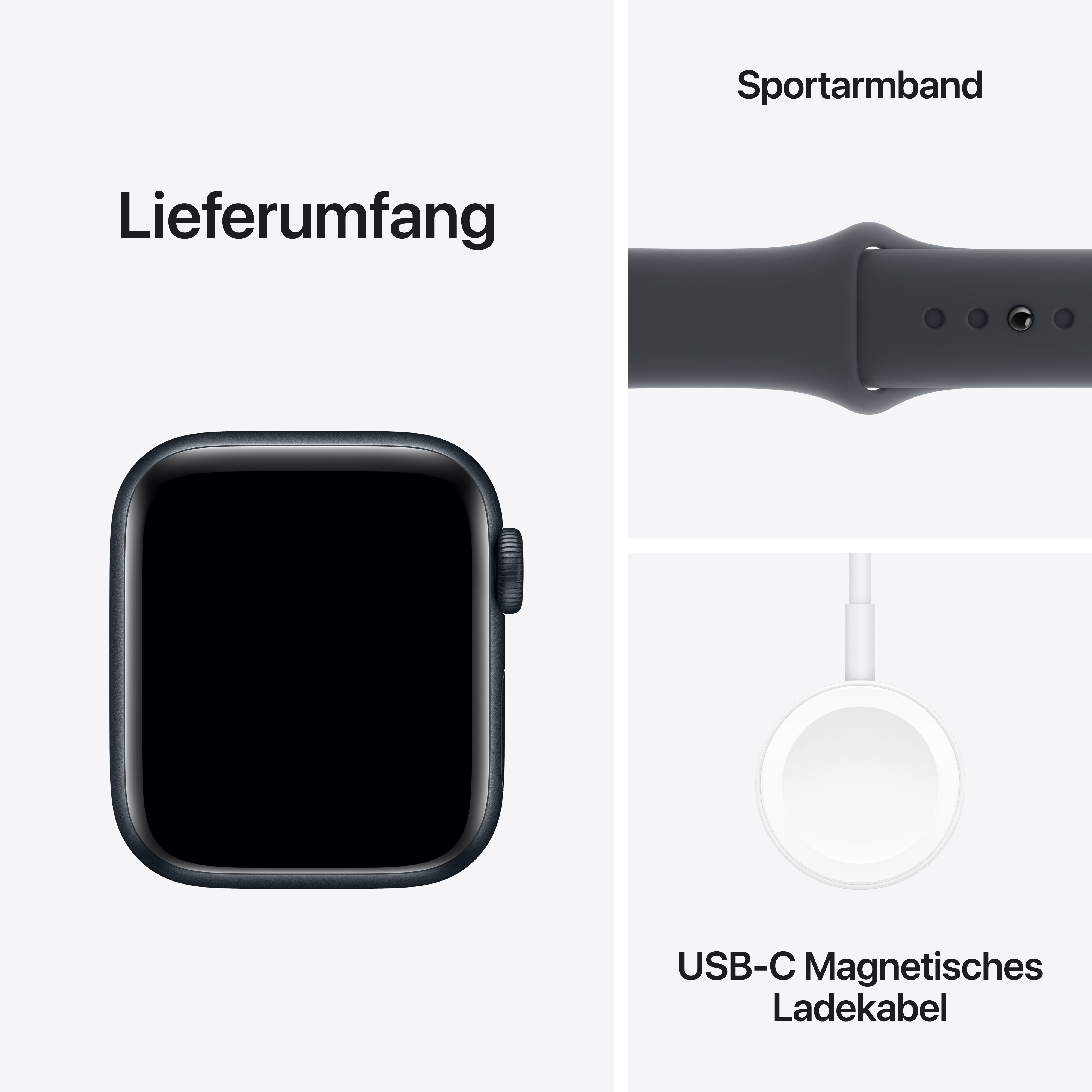 Apple Watch SE GPS 40mm Alu Midnight Sport Band M/L