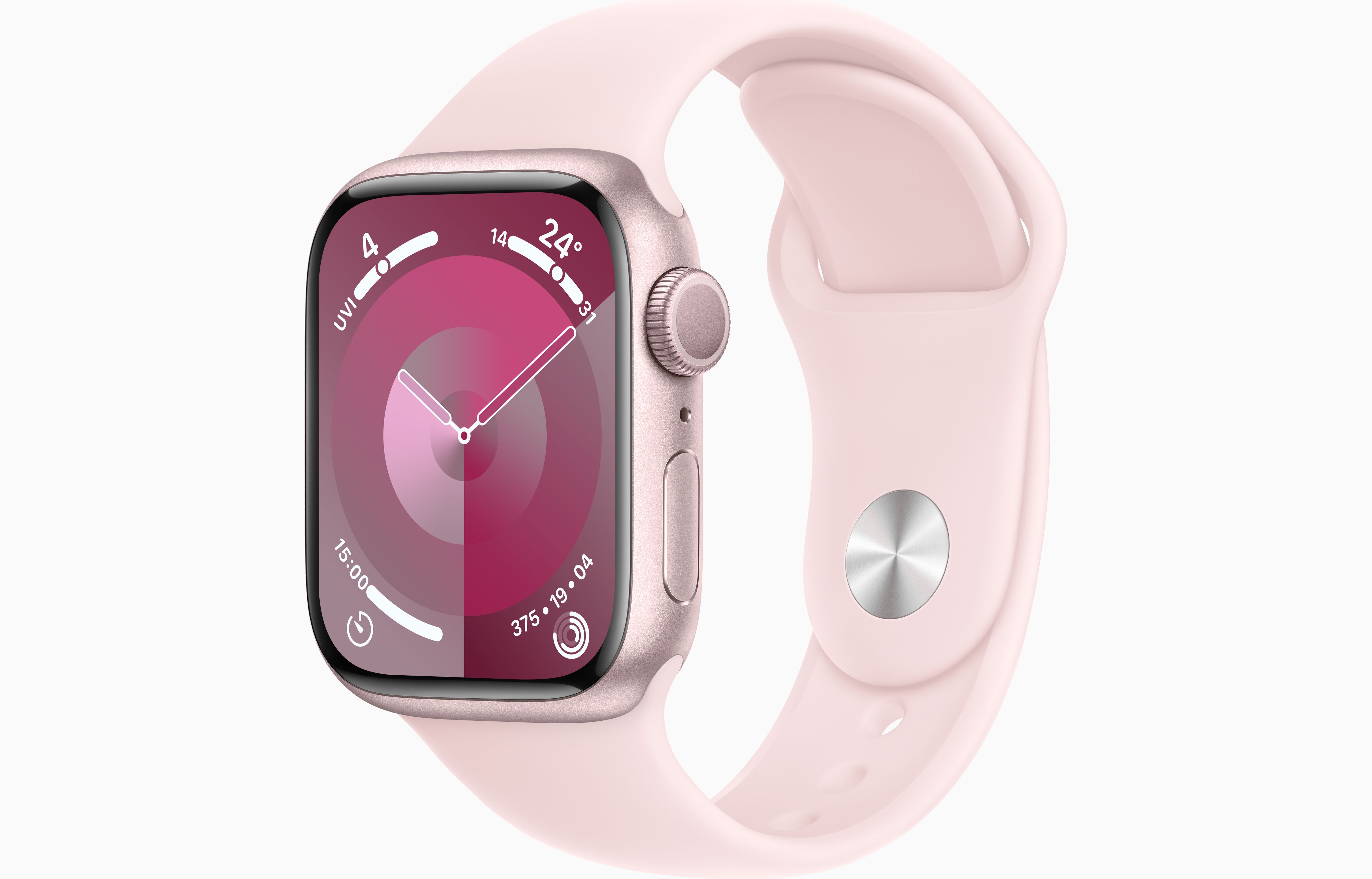 Apple Watch S9 CEL 41 mm Alu Pink + Light Pink Sport Band M/L
