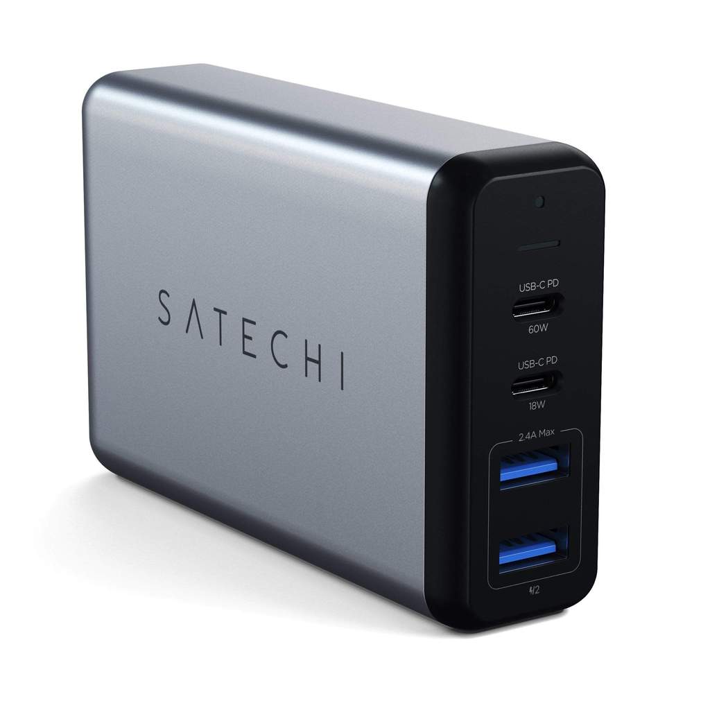 Satechi 75W Dual Type-C PD Travel Charger space gray