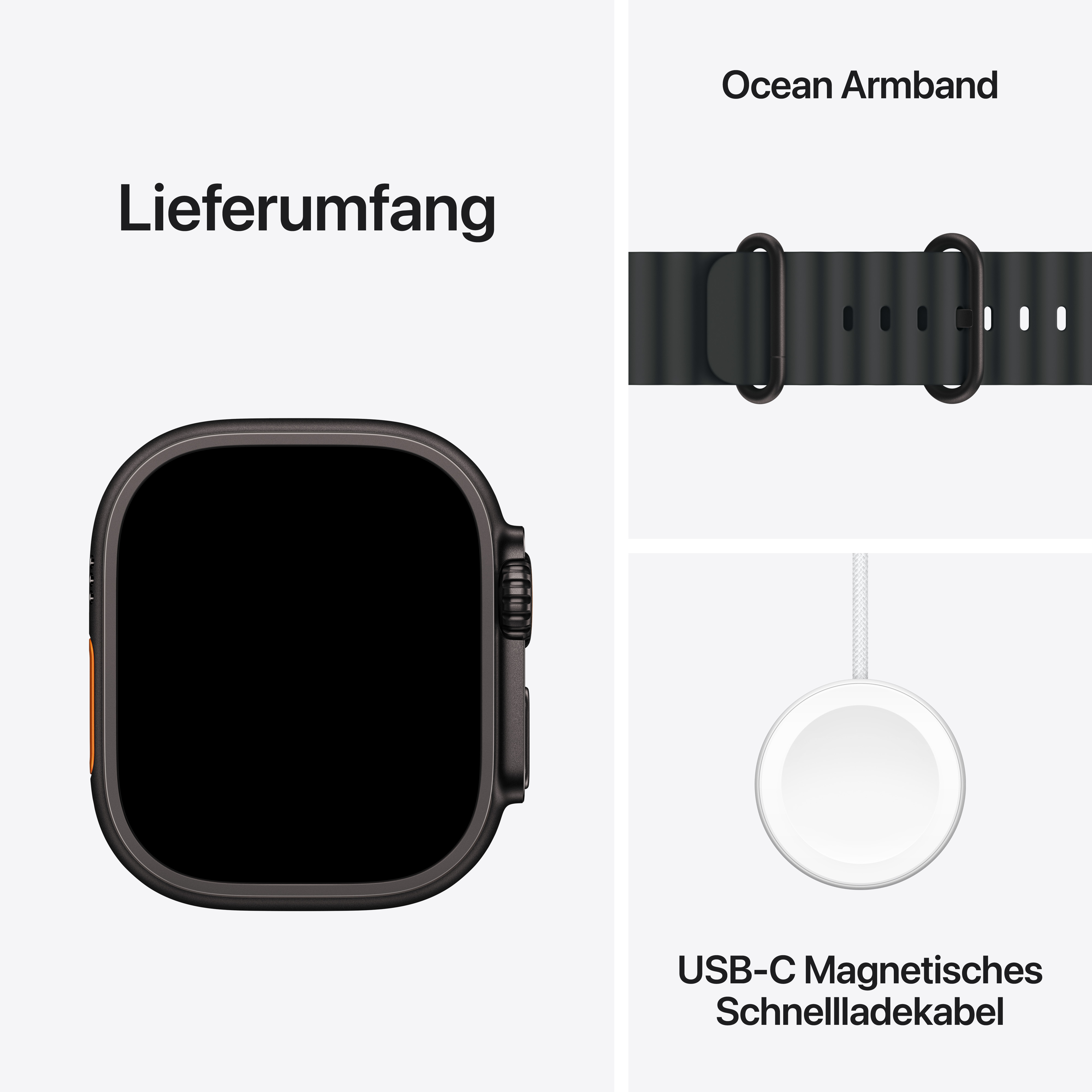 Apple Watch Ultra 3 Cel 49mm BT Case Black Ocean Band