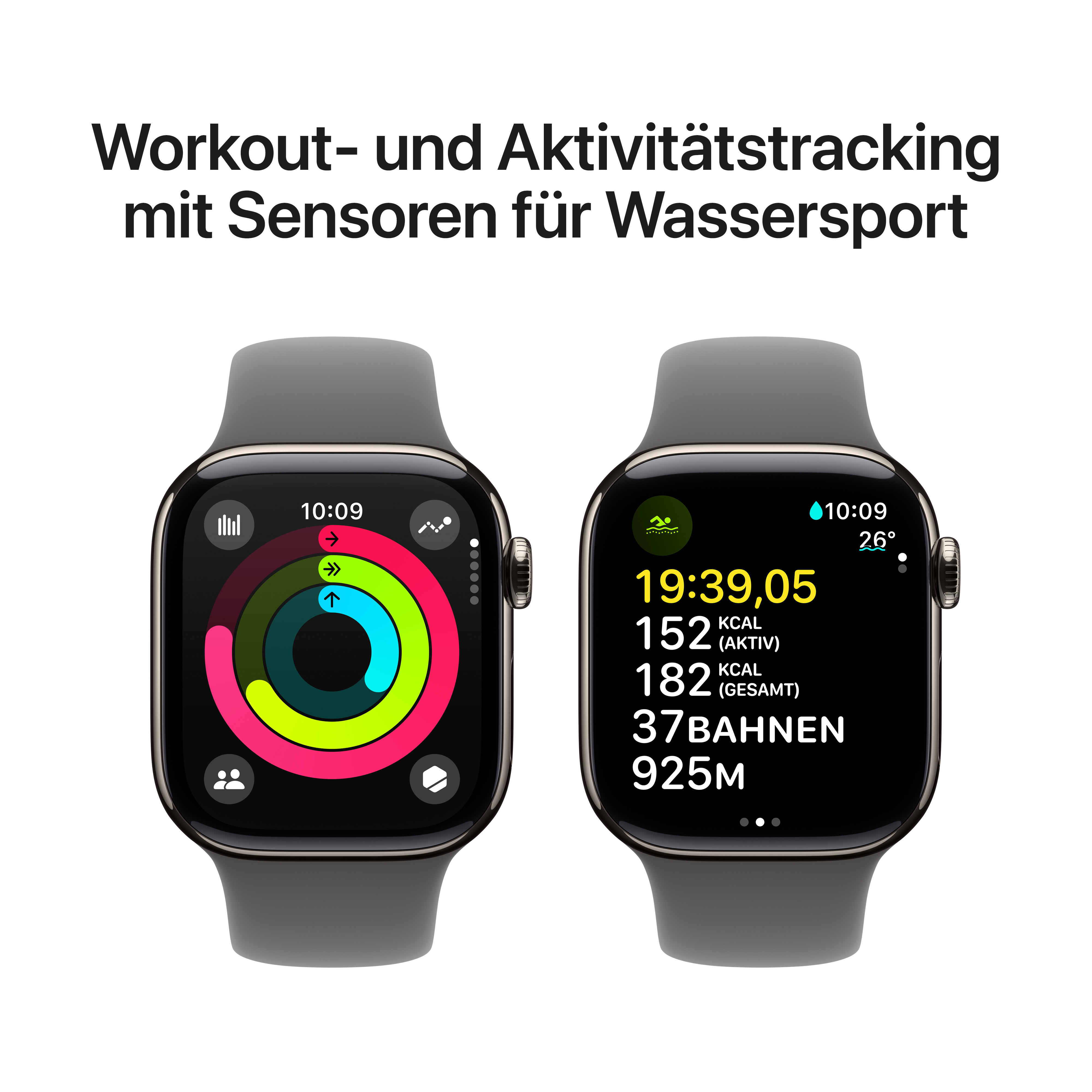 Apple Watch S10 Cel 42mm Natural Titan Stone Grey Sport Band S/M Apple Watch S10 Cel 42mm Natural Titan Stone Grey Sport Band S/M