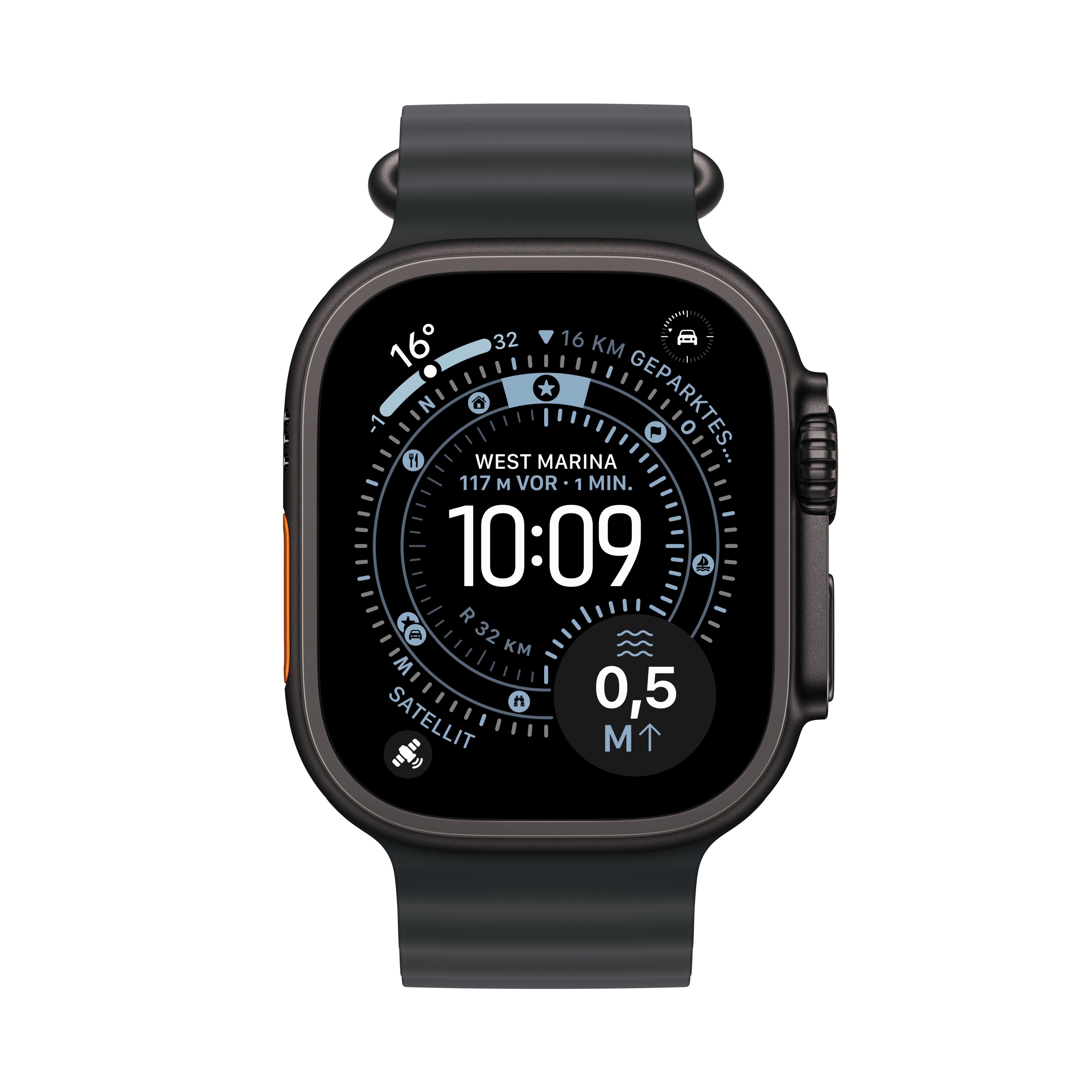 Apple Watch Ultra 3 Cel 49mm BT Case Black Ocean Band