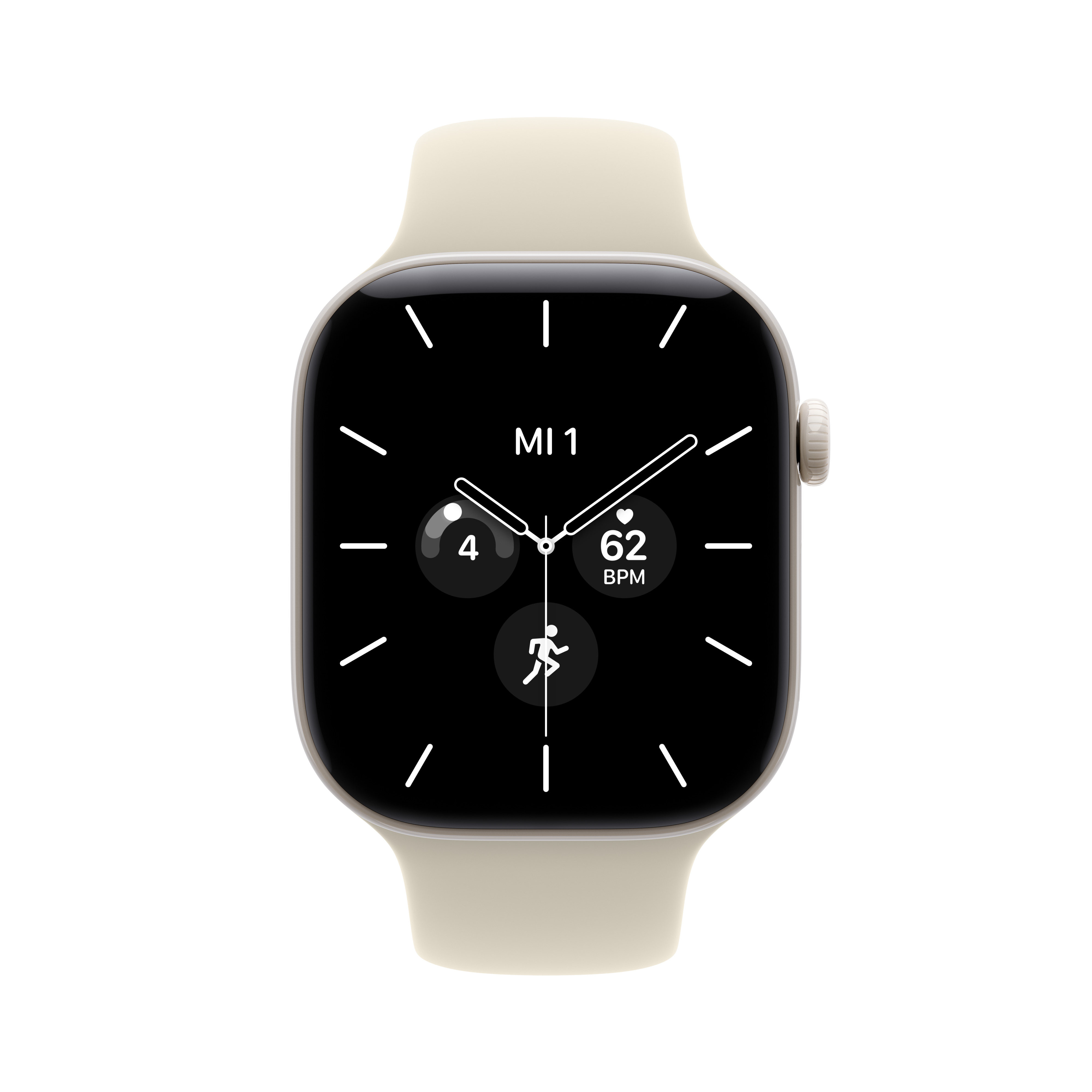 Apple Watch S12 Cell. 46mm Pearl White Ceramic Case with Sand Sport Band S/M