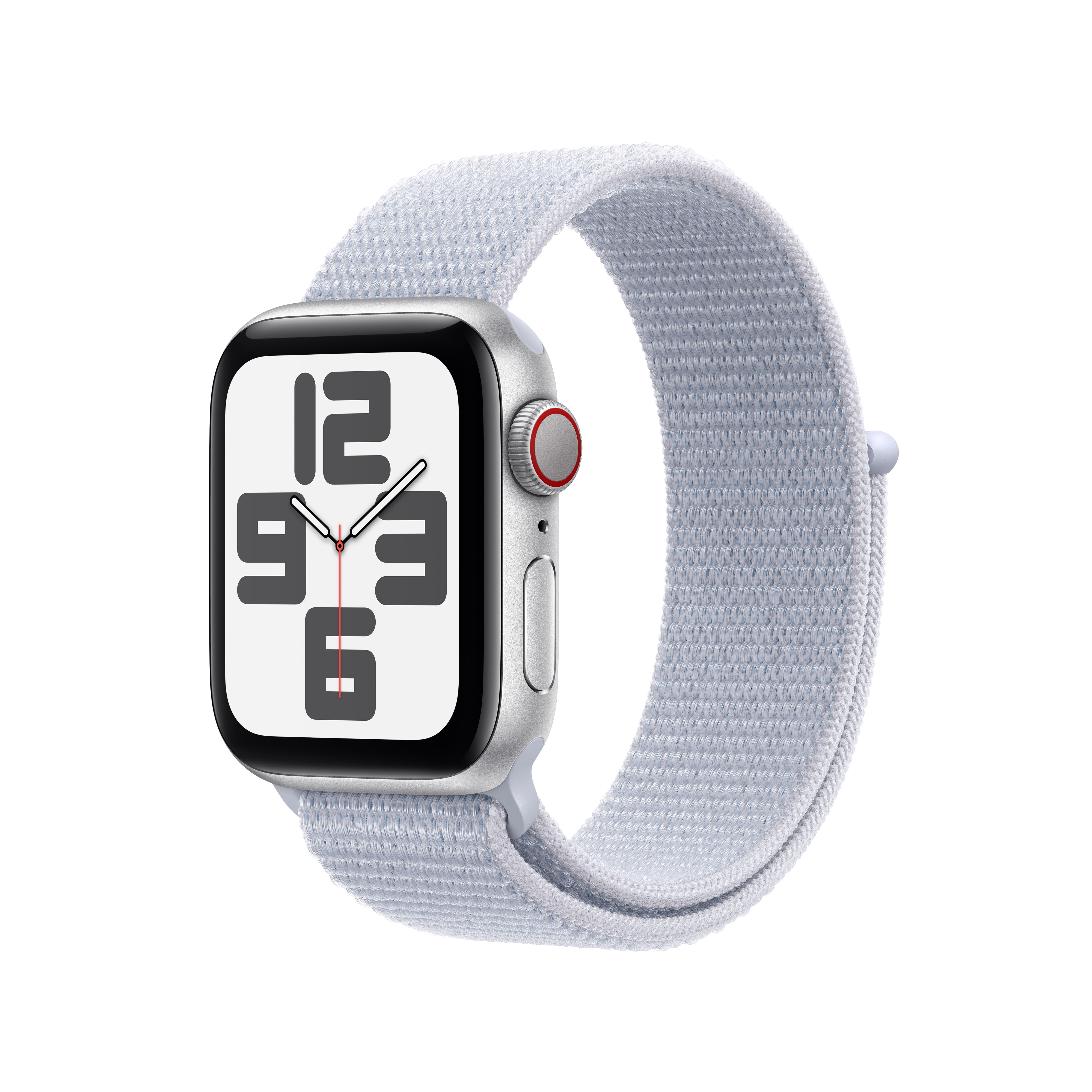 Apple Watch SE Cel 40mm Alu Silver Blue Cloud Sport Loop
