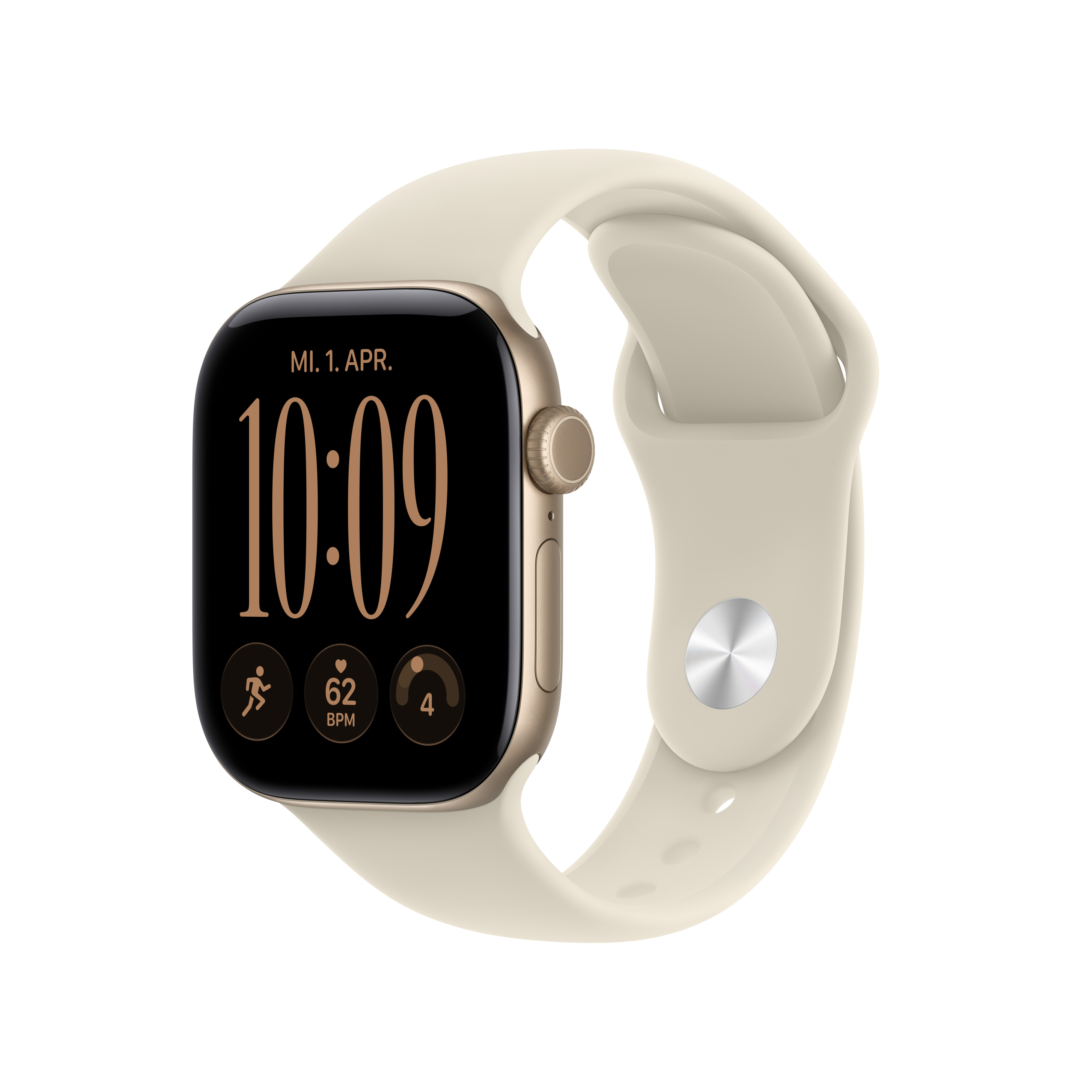 Apple Watch S12 GPS 42mm Light Gold Alu Case with Sand Sport Band S/M