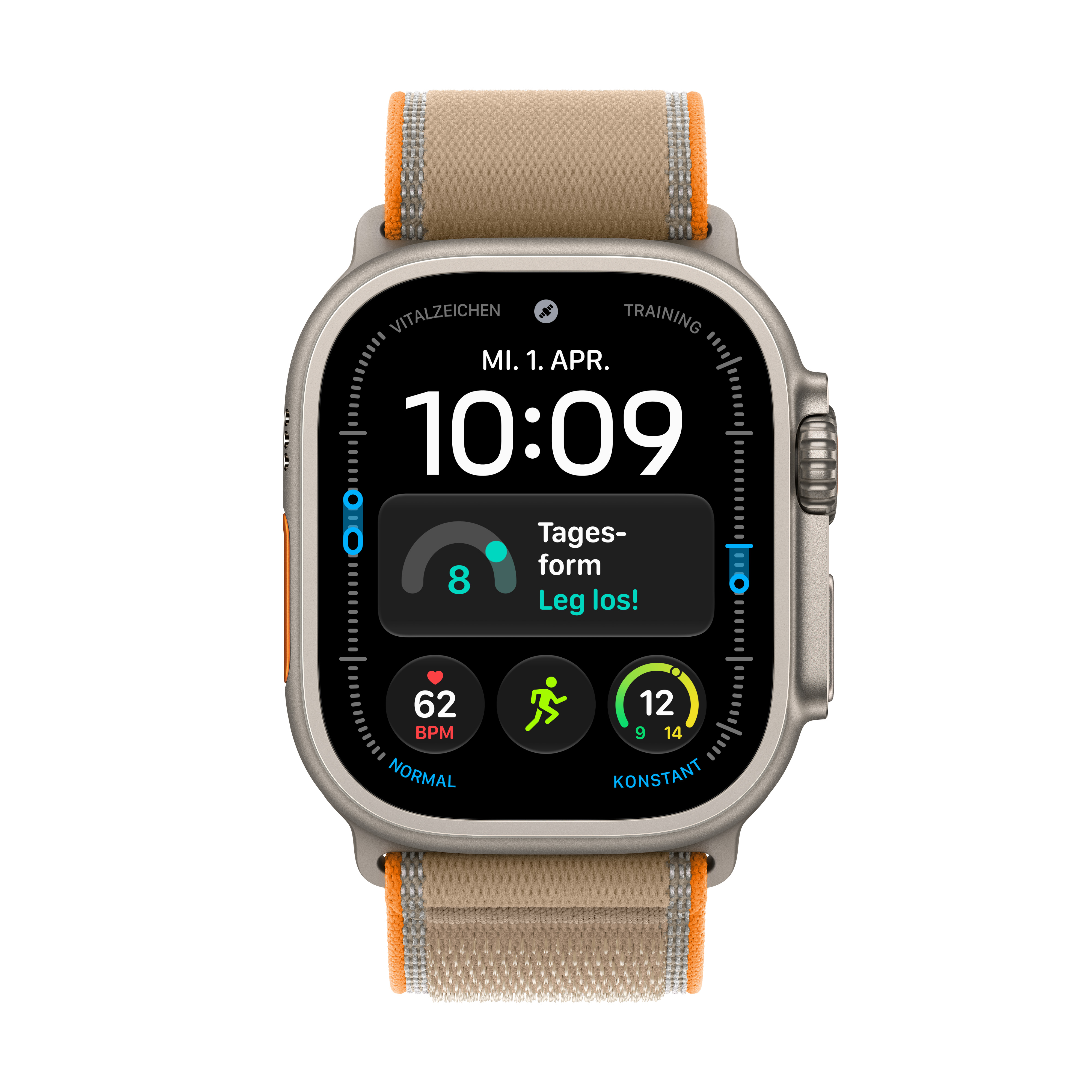 Apple Watch Ultra 4 Cell. 49mm Natural Titanium Case with Sand Trail Loop M/L