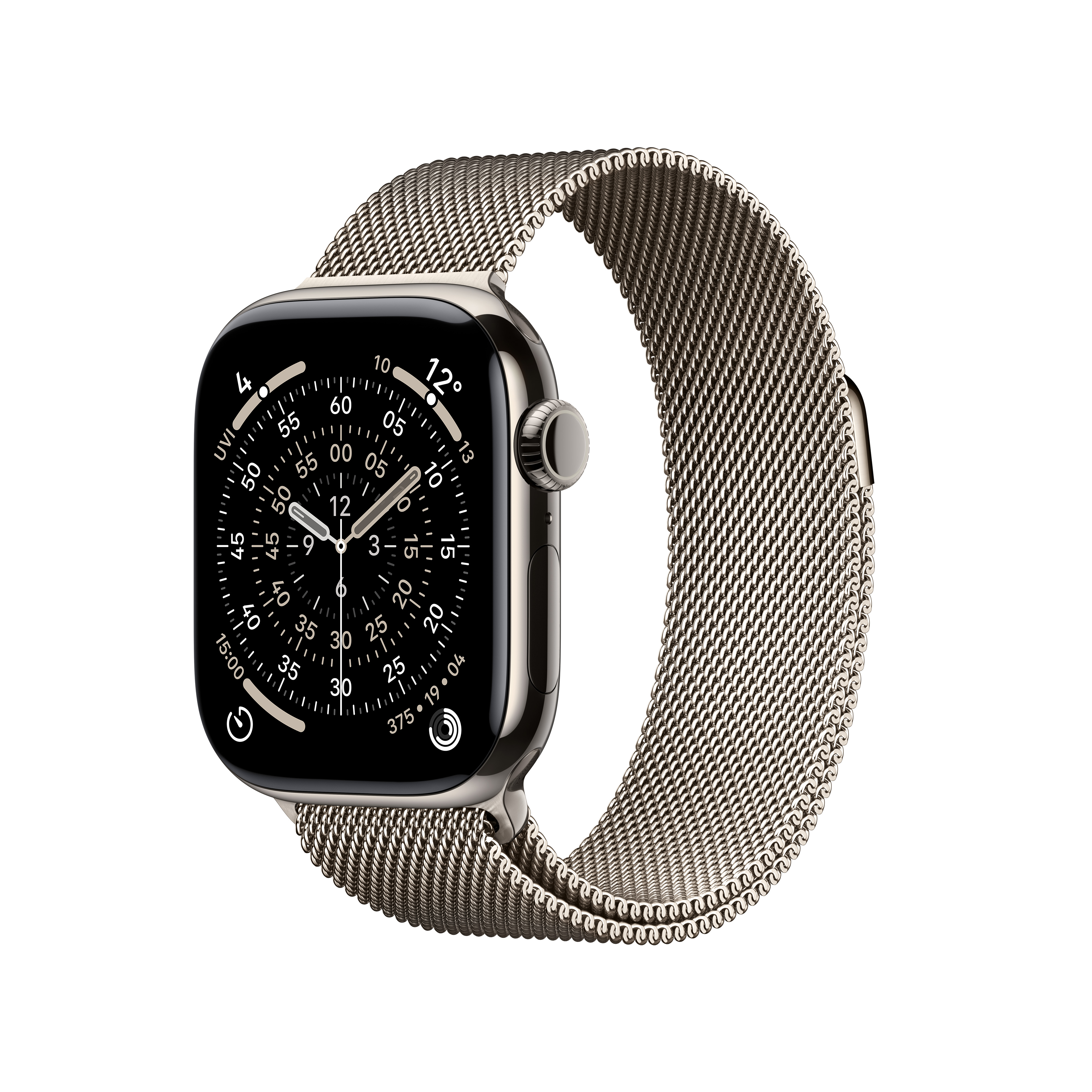 Apple W 11 Cel 46mm NT Case Natural Milanese Loop M/L