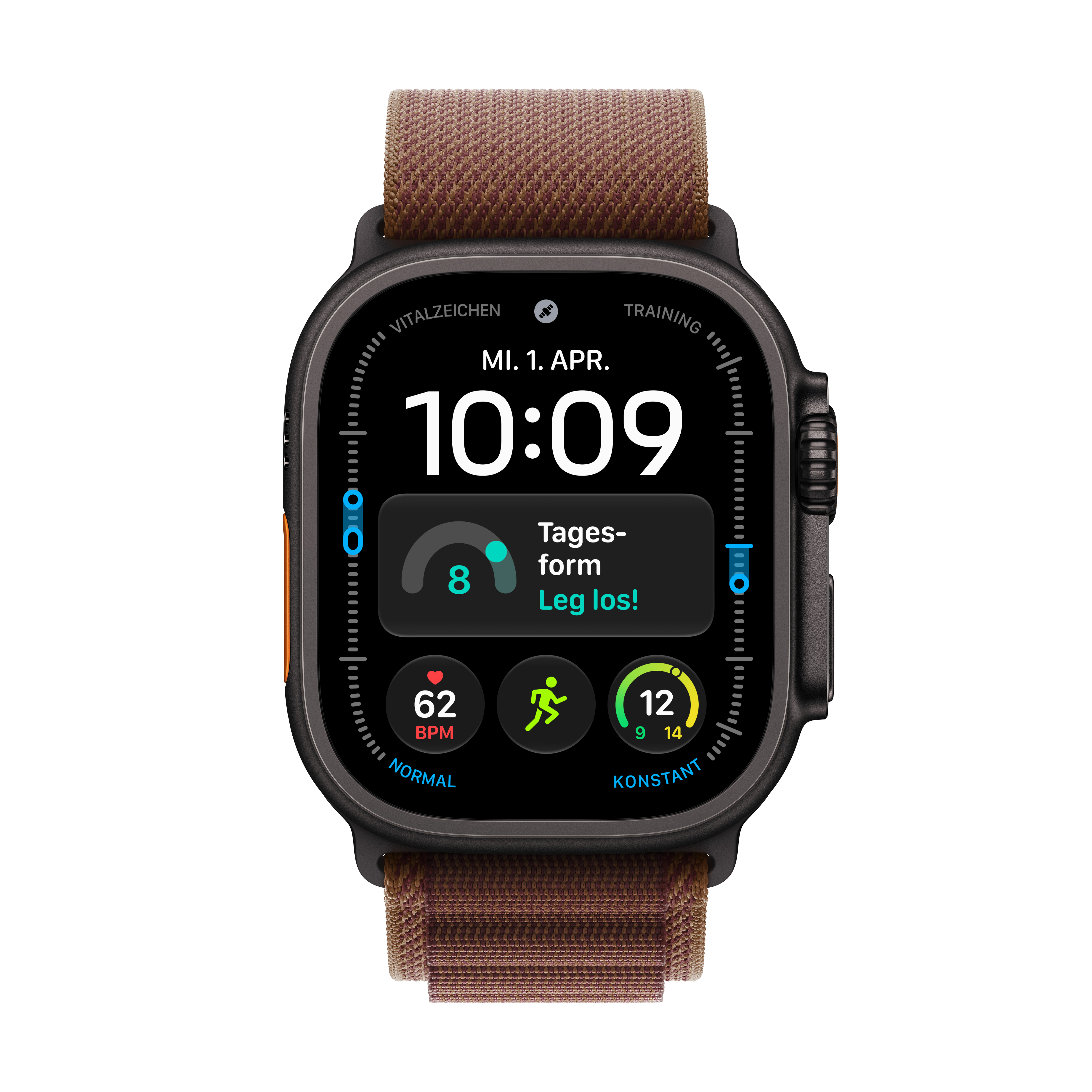Apple Watch Ultra 4 Cell. 49mm Black Titanium Case with Burgundy Alpine Loop L
