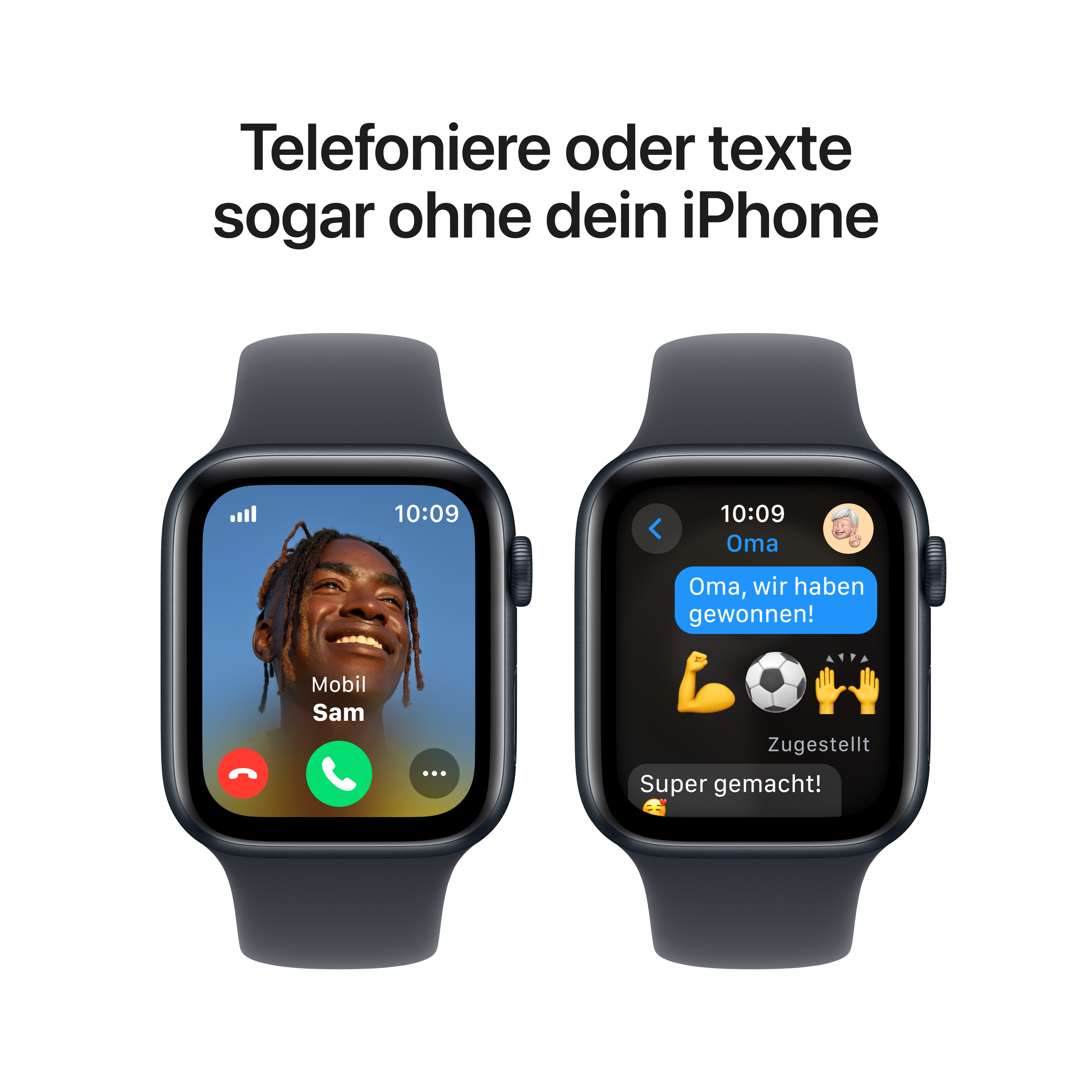 Apple Watch SE Cel 44mm Alu Midnight Sport Band M/L