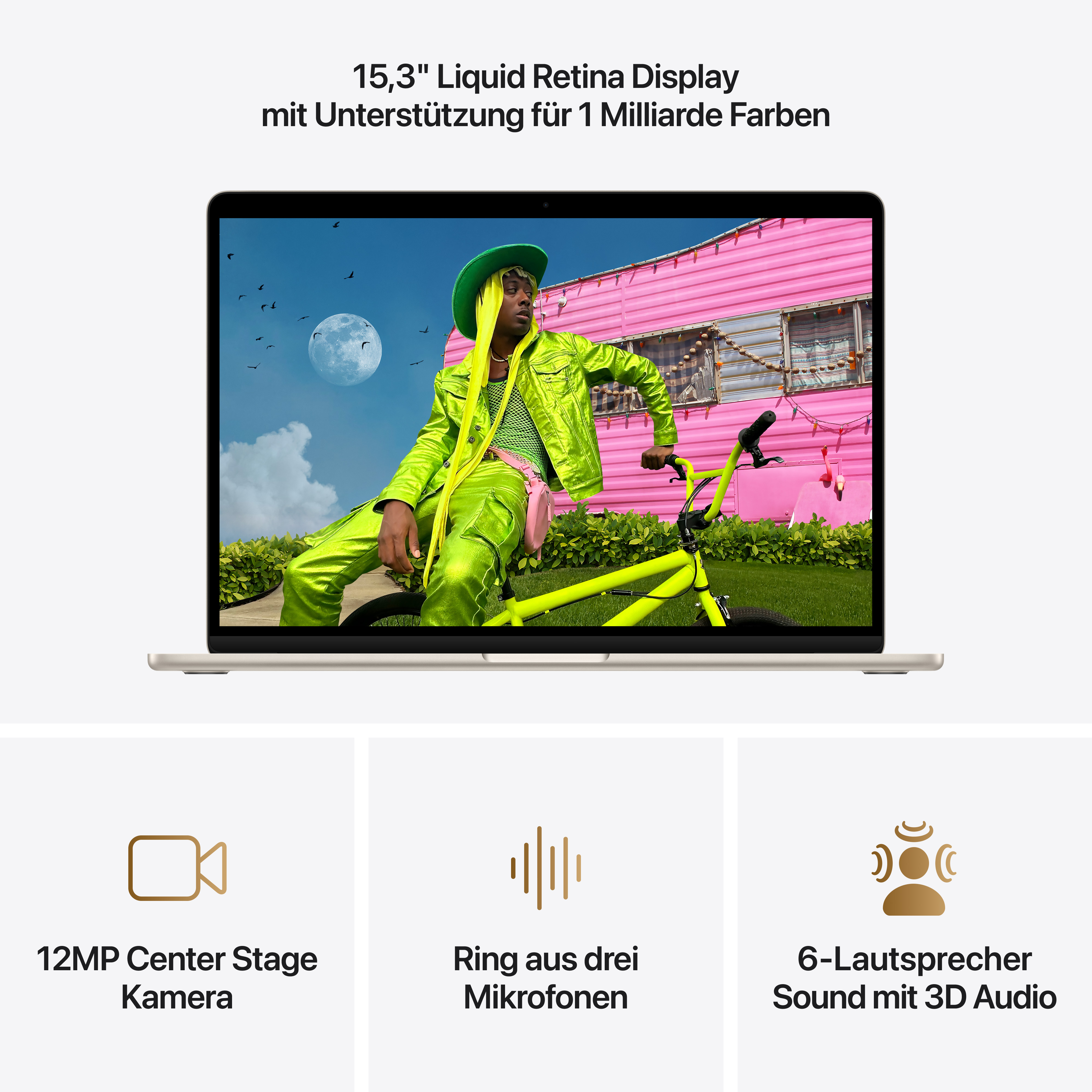 Apple MacBook Air 15" M5 10C/10C 16GB/1TB SSD/Starlight