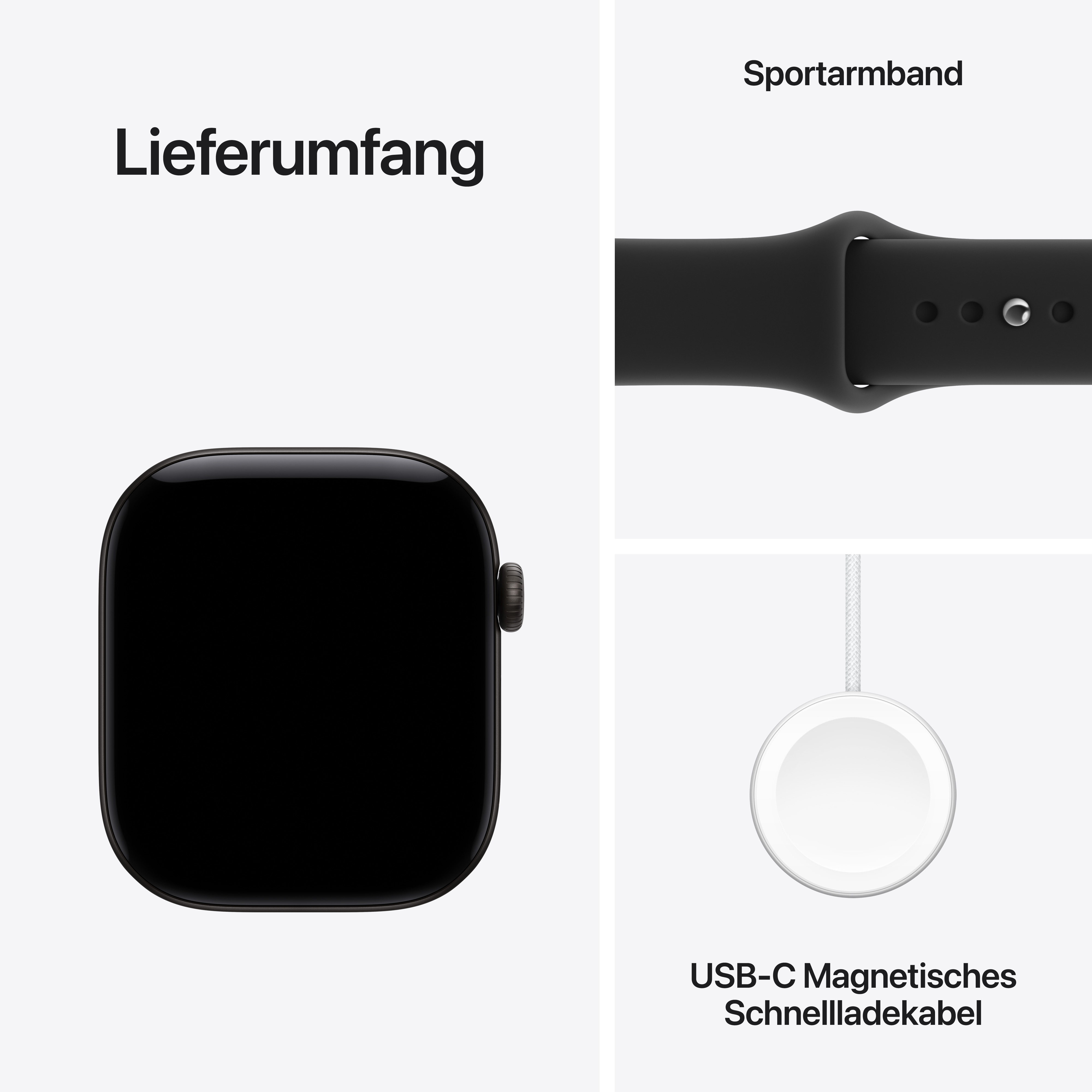Apple Watch S12 GPS 42mm Black Alu Case with Black Sport Band M/L