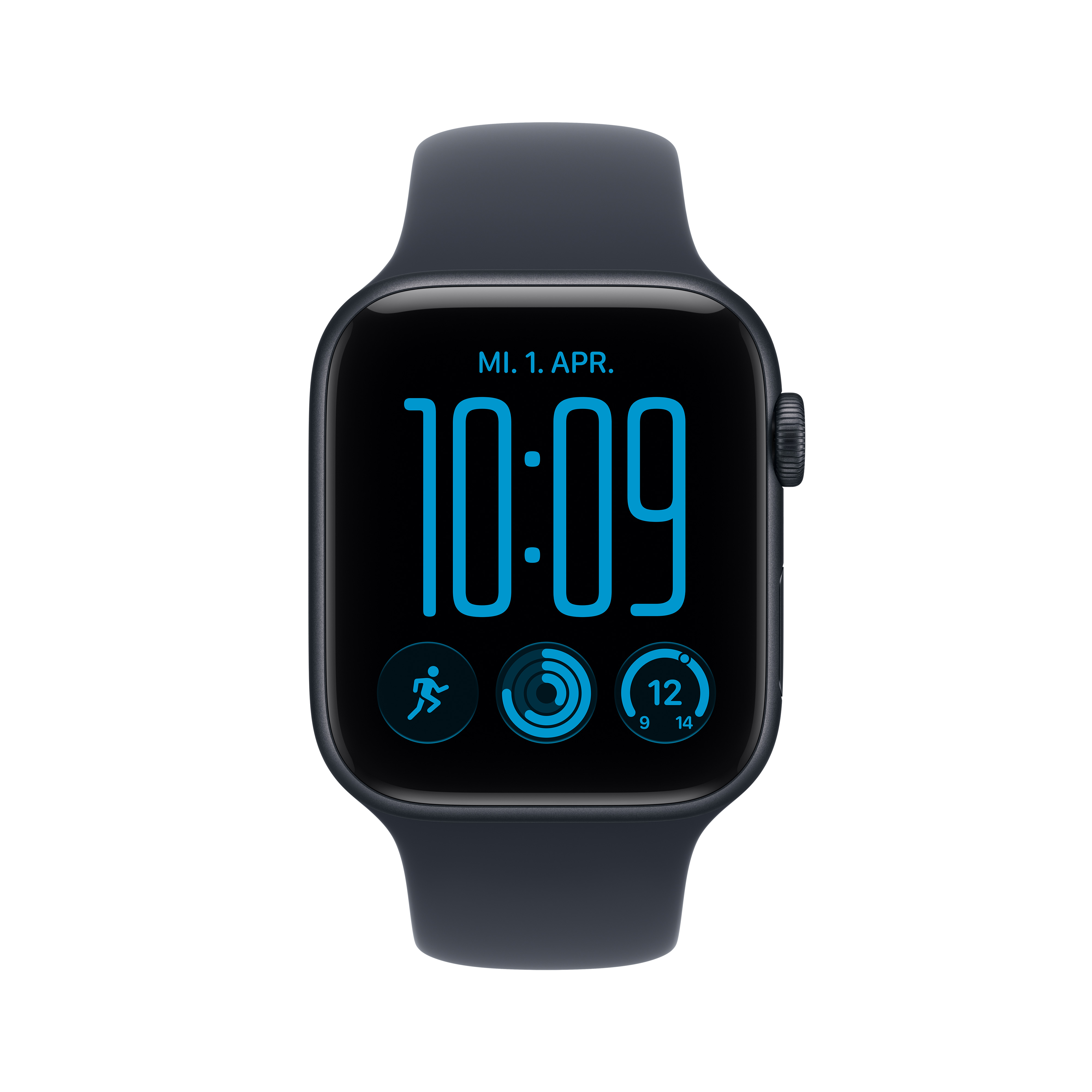 Apple Watch SE 3 GPS 44 mm Midnight Alu Case with Navy Blue Sport Band S/M