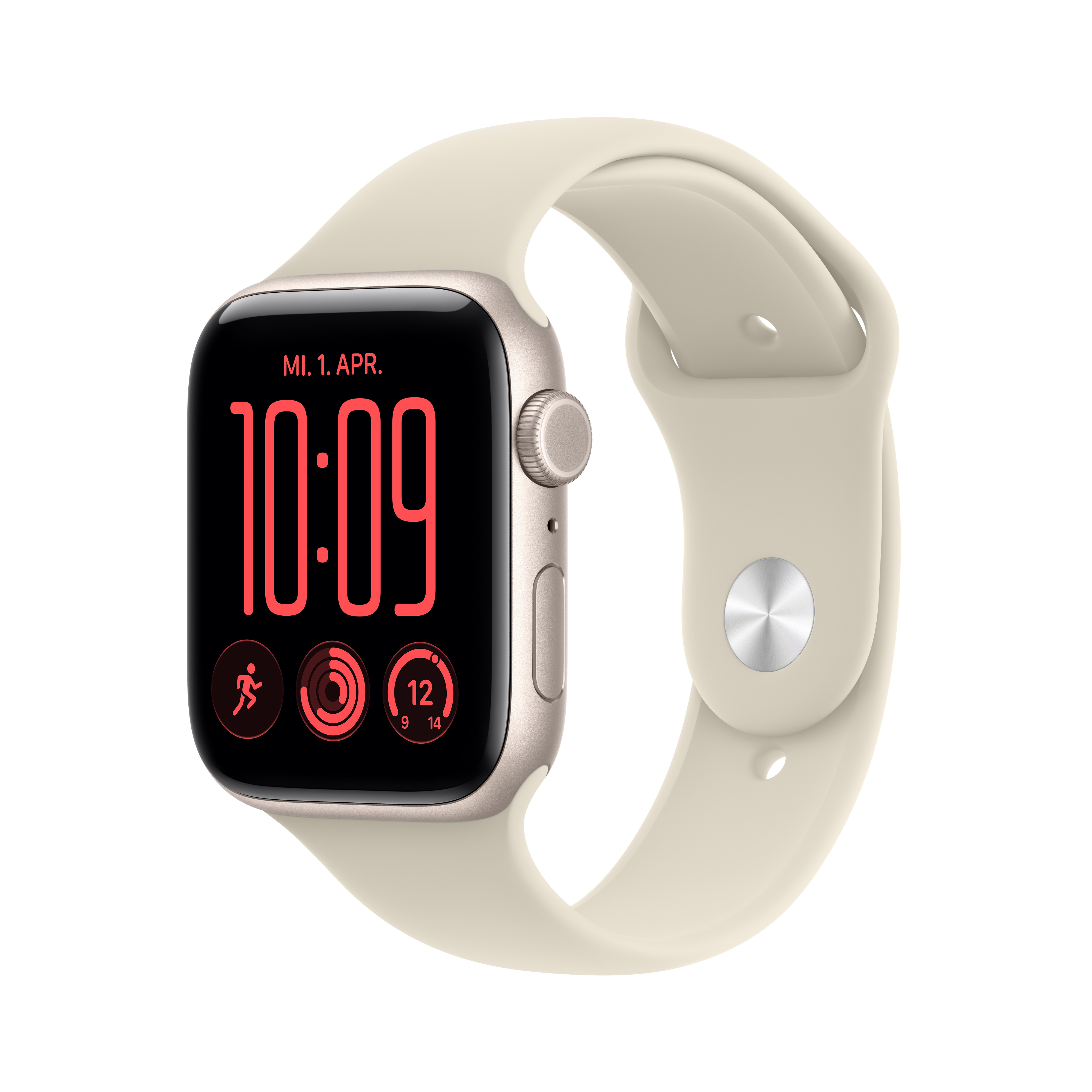 Apple Watch SE 3 Cell. 44mm Starlight Alu Case with Sand Sport Band S/M