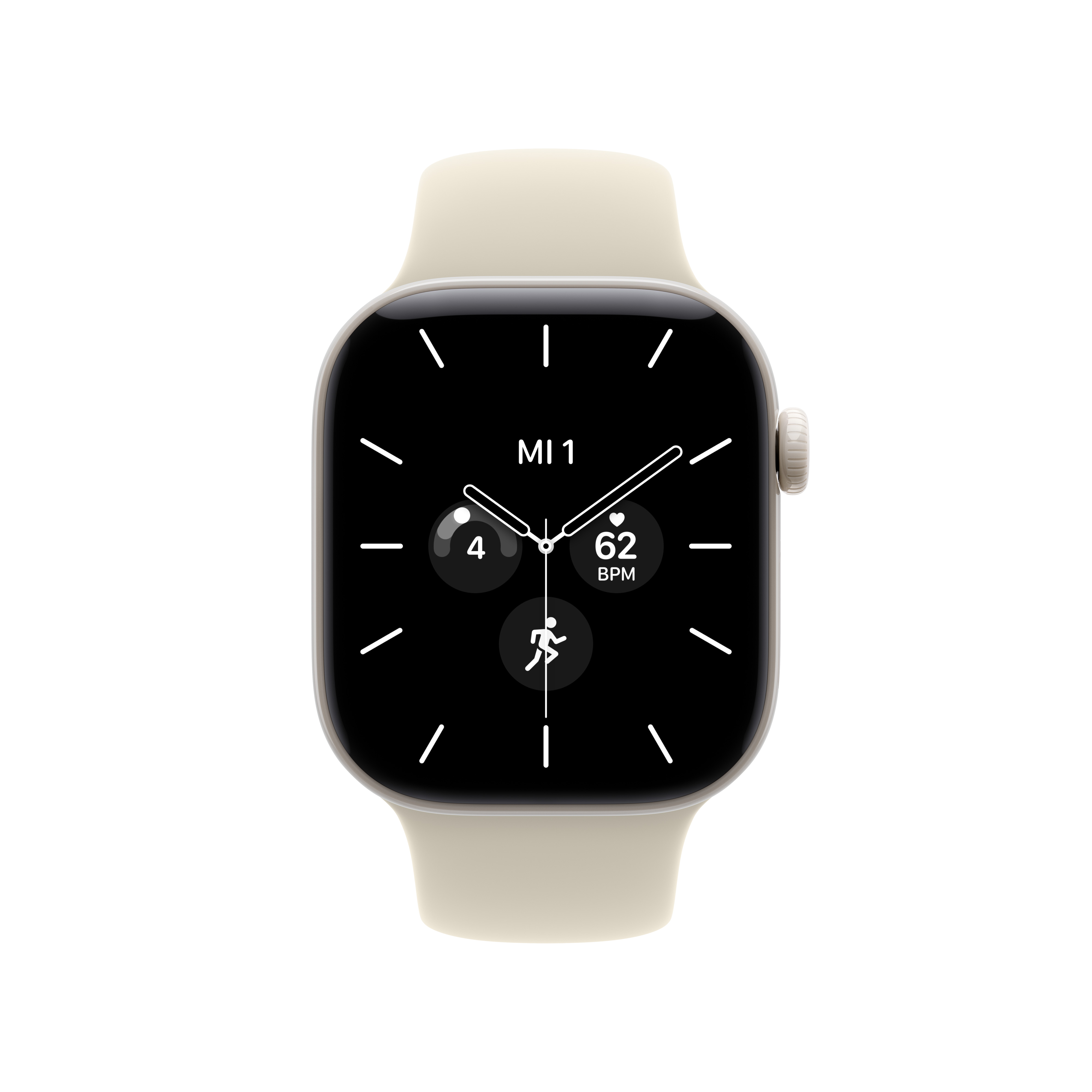Apple Watch S12 Cell. 42mm Pearl White Ceramic Case with Sand Sport Band S/M