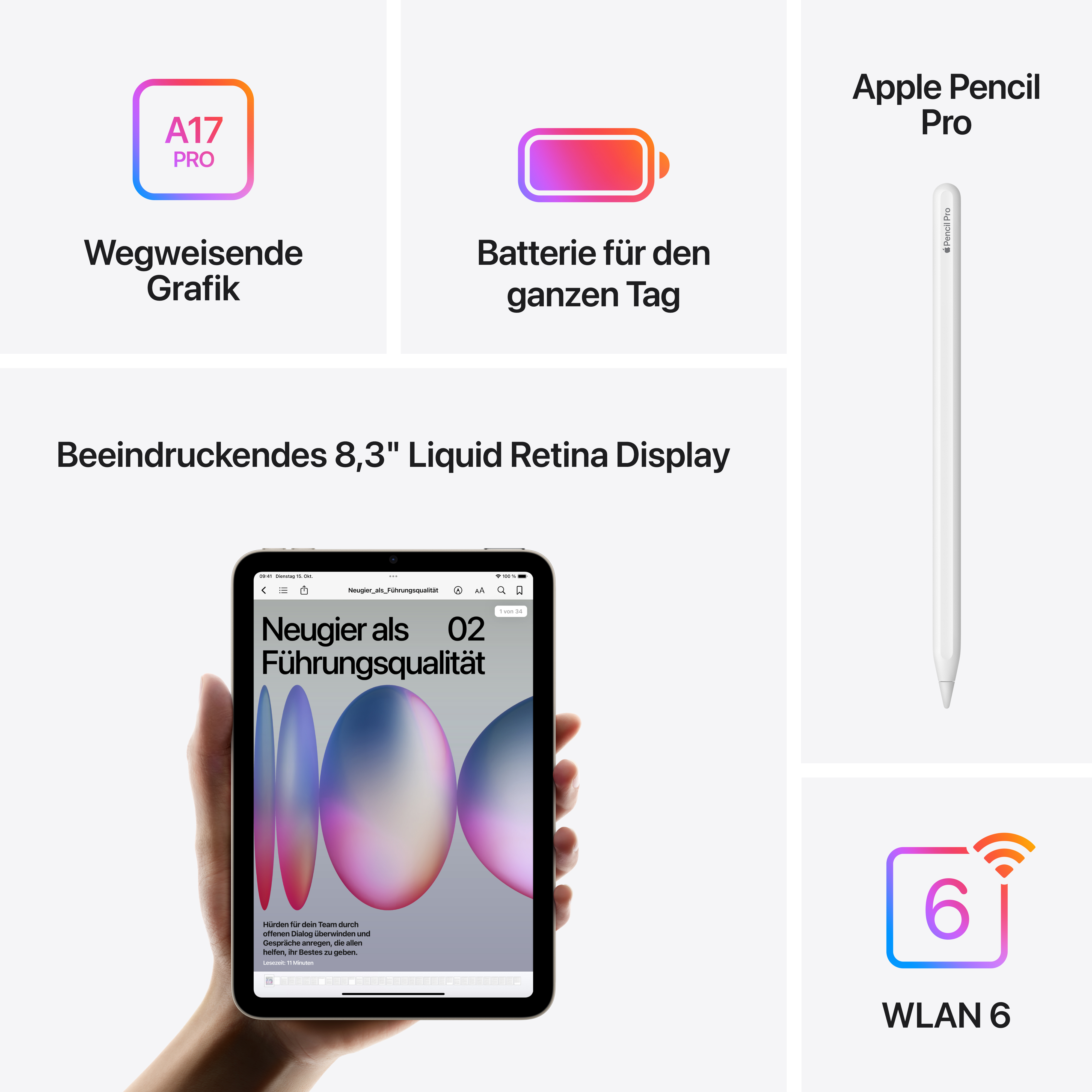 Apple iPad mini 2024 Wi-Fi 128GB - Purple Apple iPad mini 2024 Wi-Fi 128GB - Purple