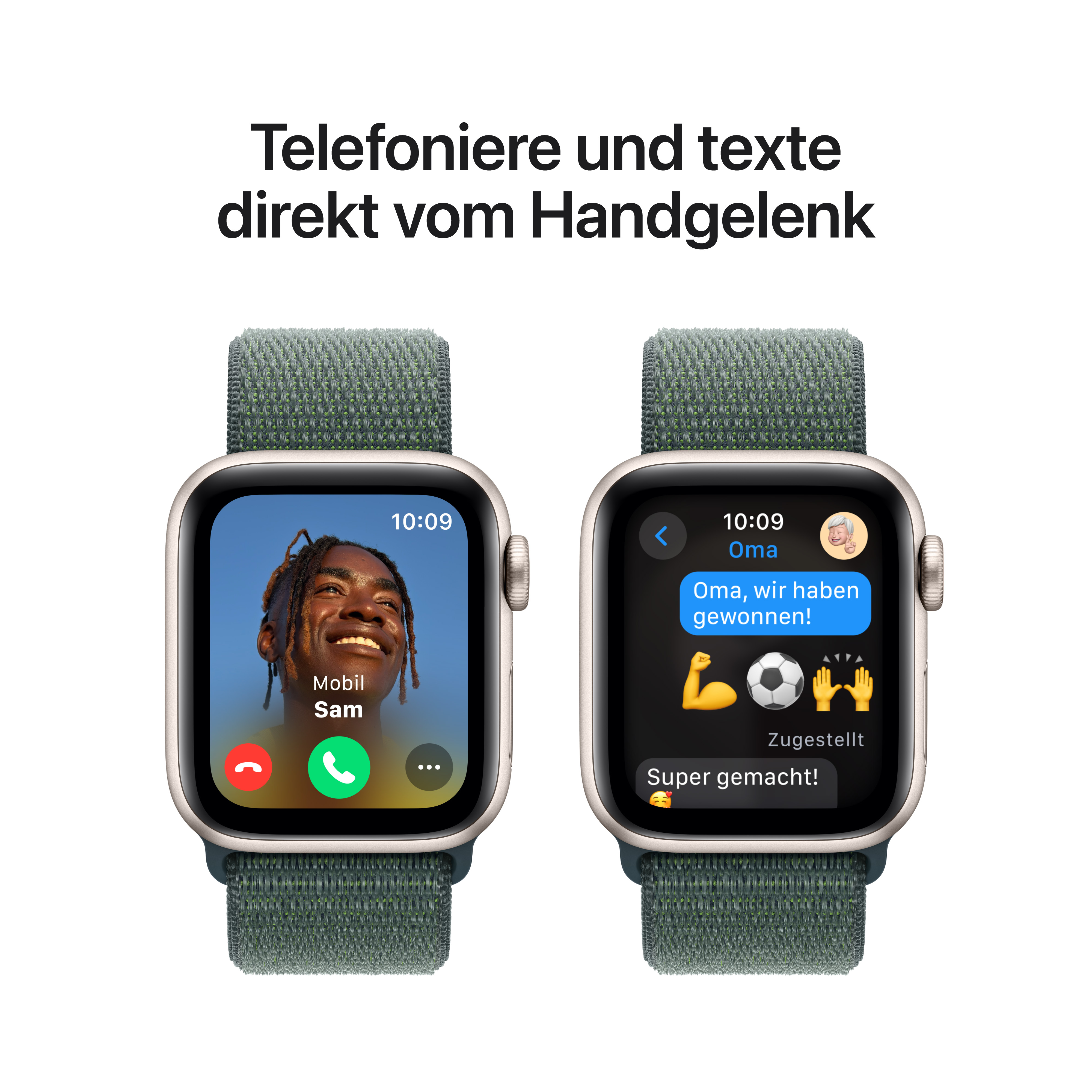 Apple Watch SE GPS 40 mm Alu Starlight Lake Green Sport Loop