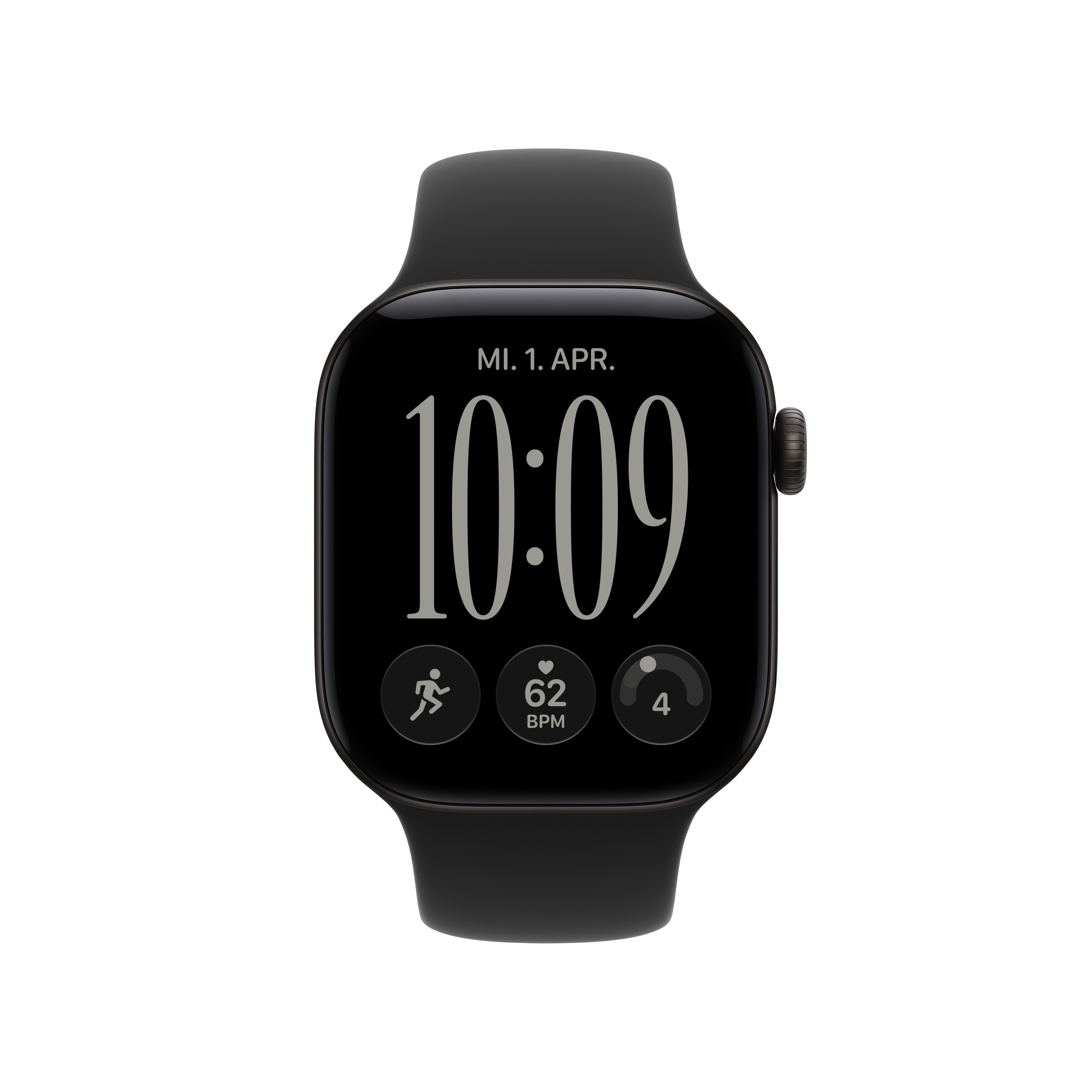 Apple Watch S12 Cell. 42mm Black Alu Case with Black Sport Band S/M