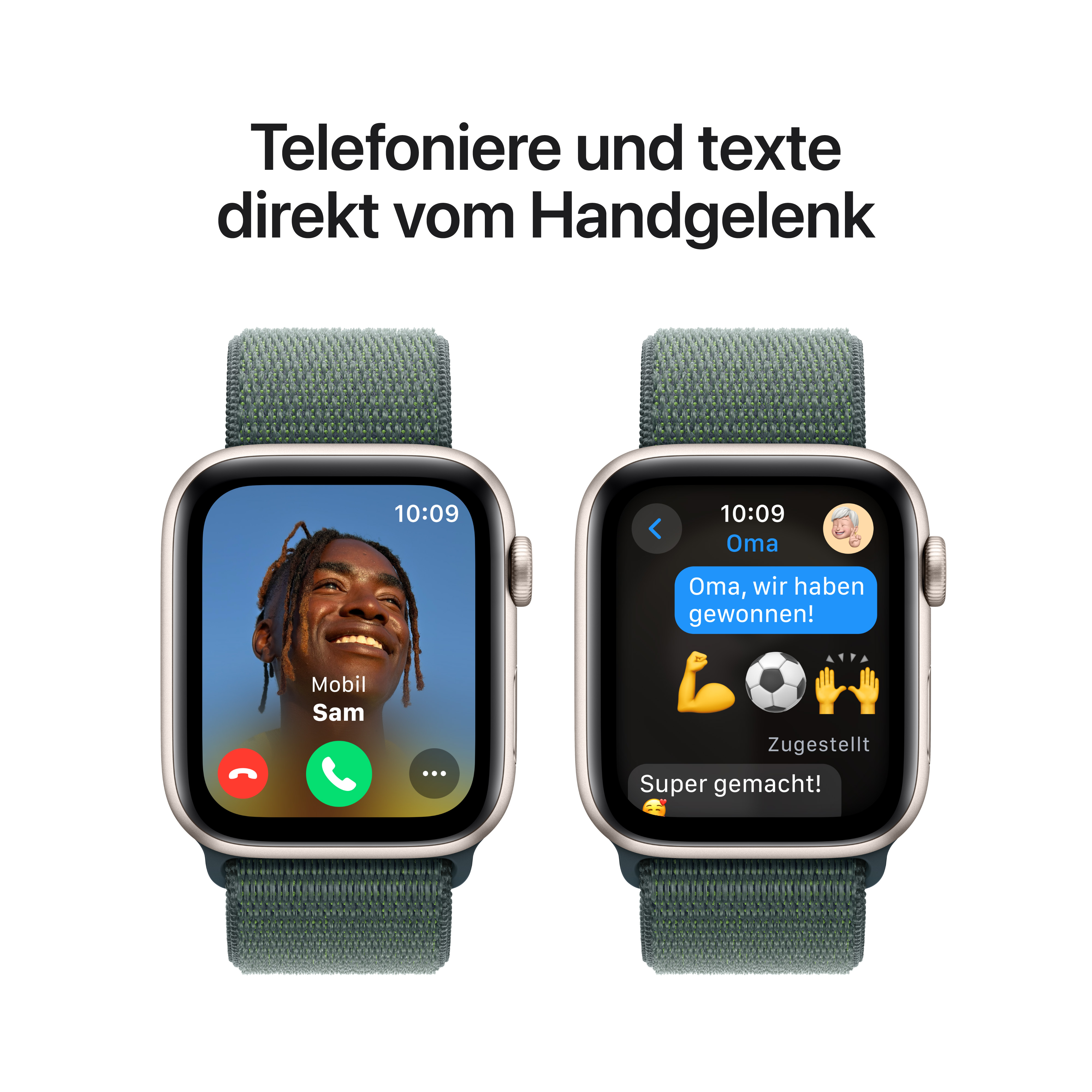 Apple Watch SE GPS 44mm Alu Starlight Lake Green Sp. Loop