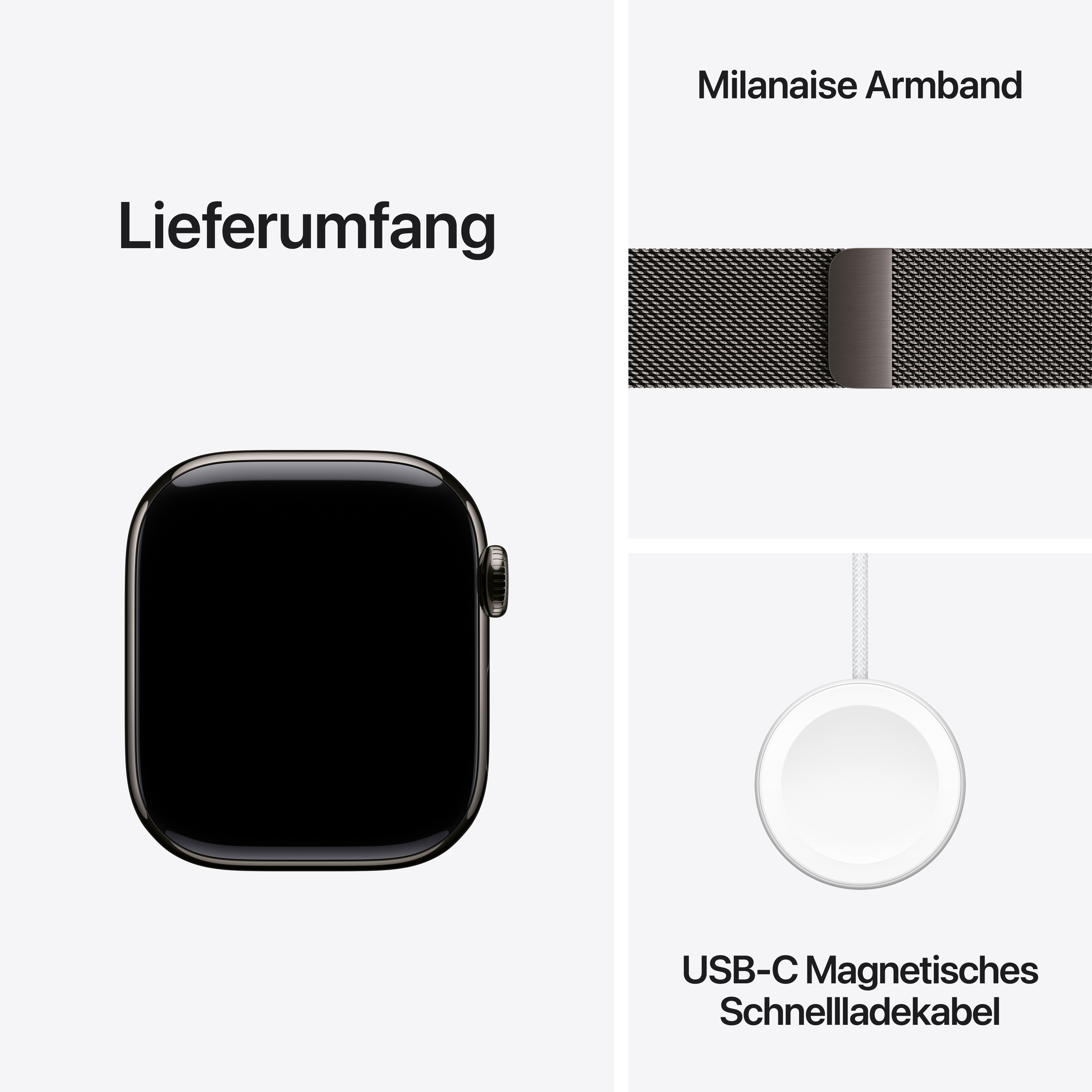 Apple W 11 Cel 42mm ST Case Slate Milanese Loop