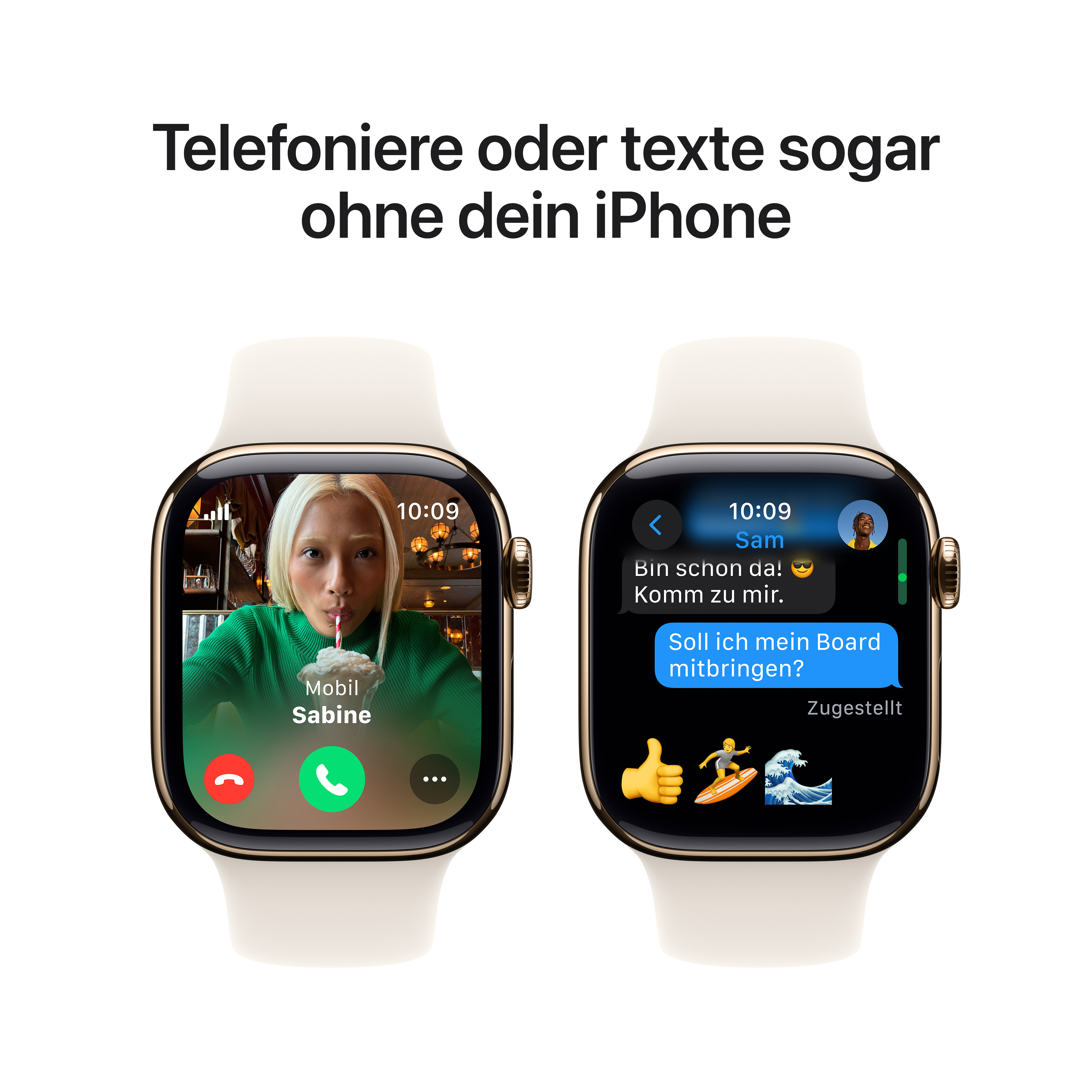 Apple Watch S10 Cel 42mm Gold Titan Starlight Sport Band S/M Apple Watch S10 Cel 42mm Gold Titan Starlight Sport Band S/M