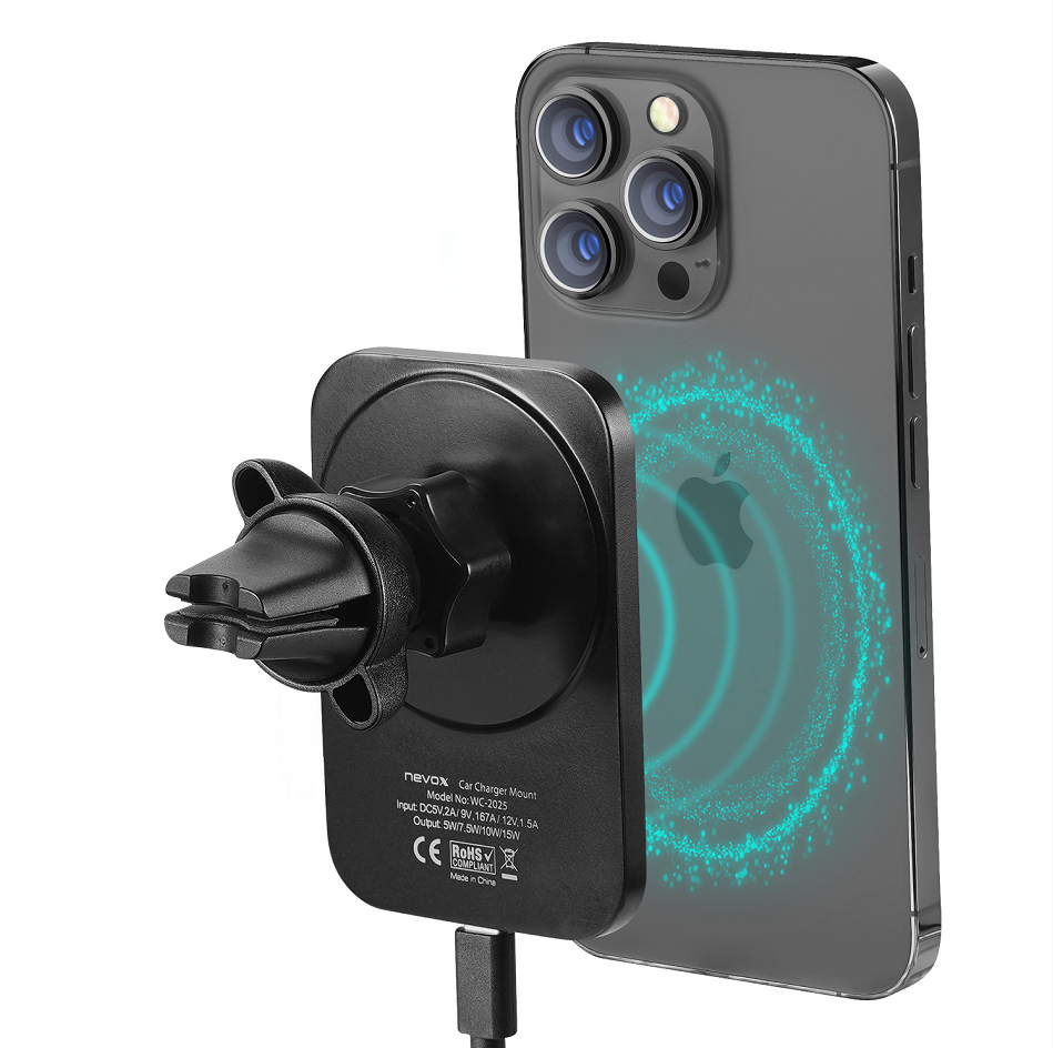 Nevox Wireless MagSafe Fast Car Charger 15W, schwarz