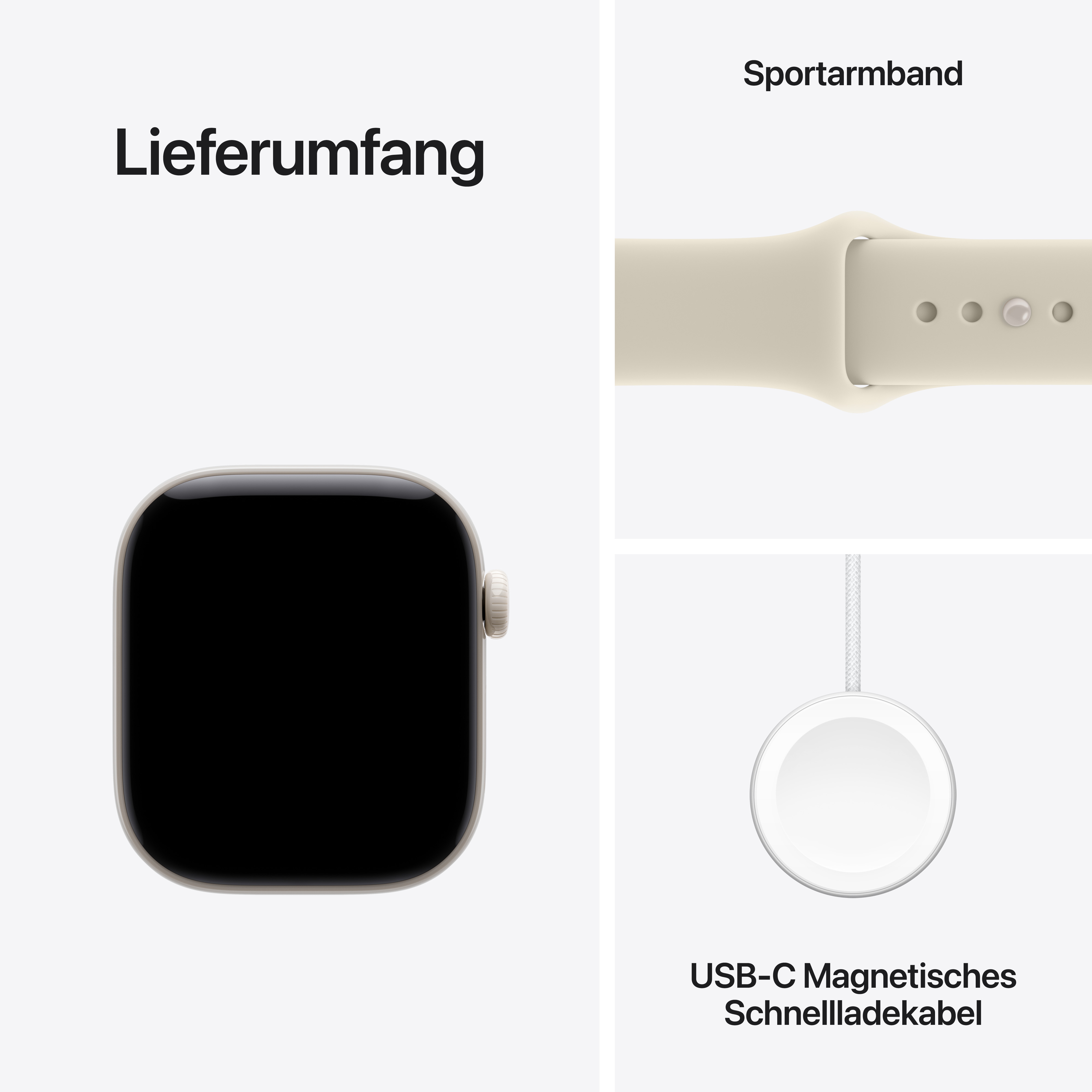 Apple Watch S12 Cell. 42mm Pearl White Ceramic Case with Sand Sport Band S/M