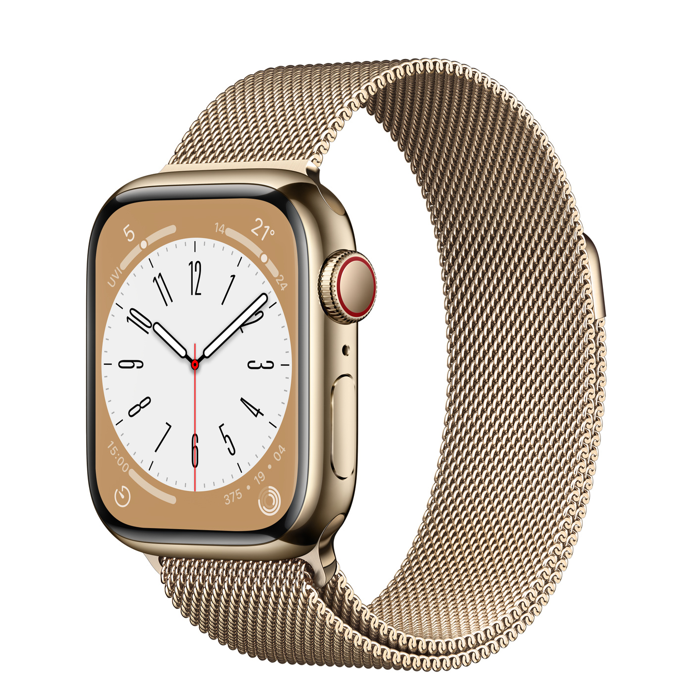 Apple Watch S8 CEL 41mm Steel Gold + Milanese Loop