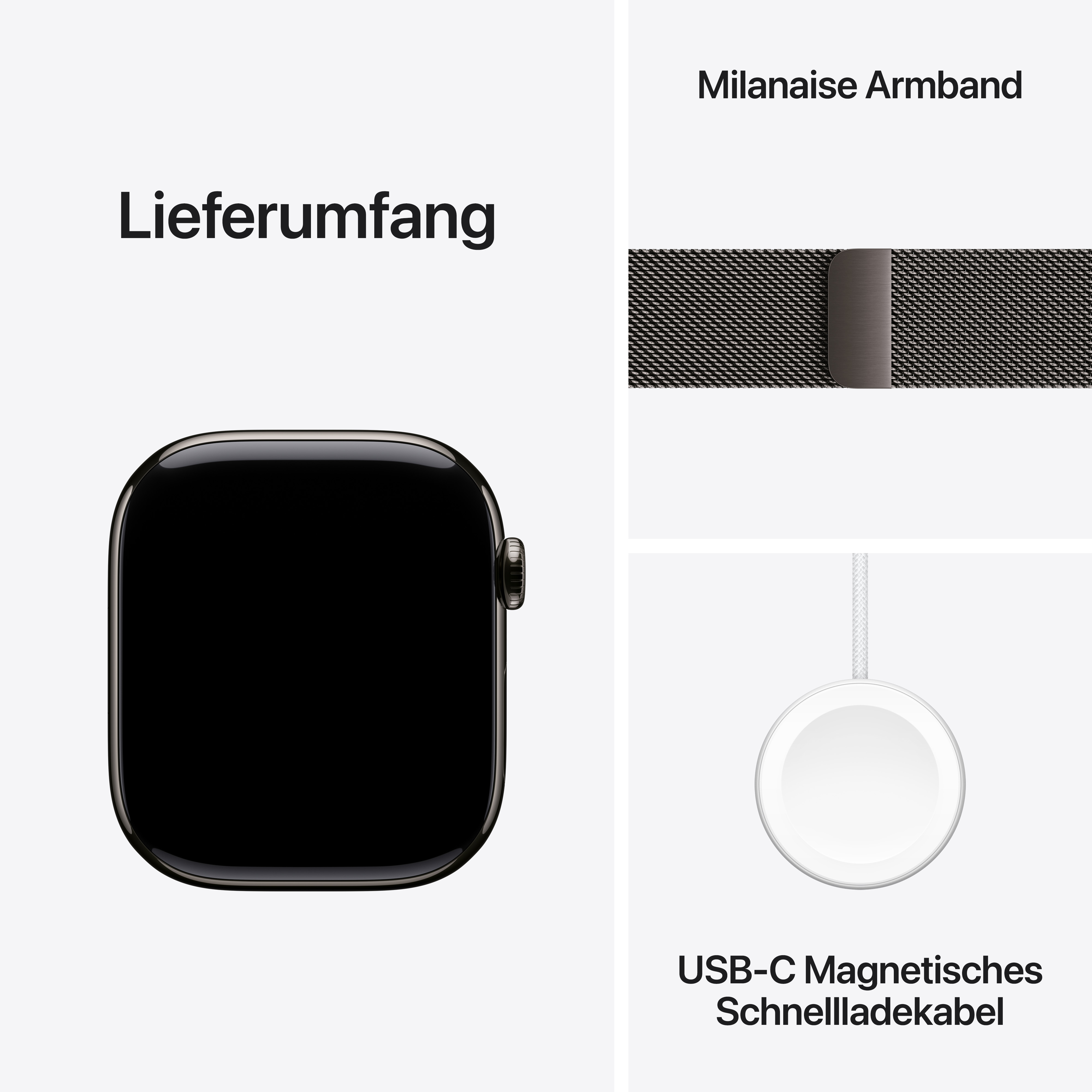 Apple Watch S10 Cel 46 mm Slate Titan Milanese Loop S/M Apple Watch S10 Cel 46 mm Slate Titan Milanese Loop S/M