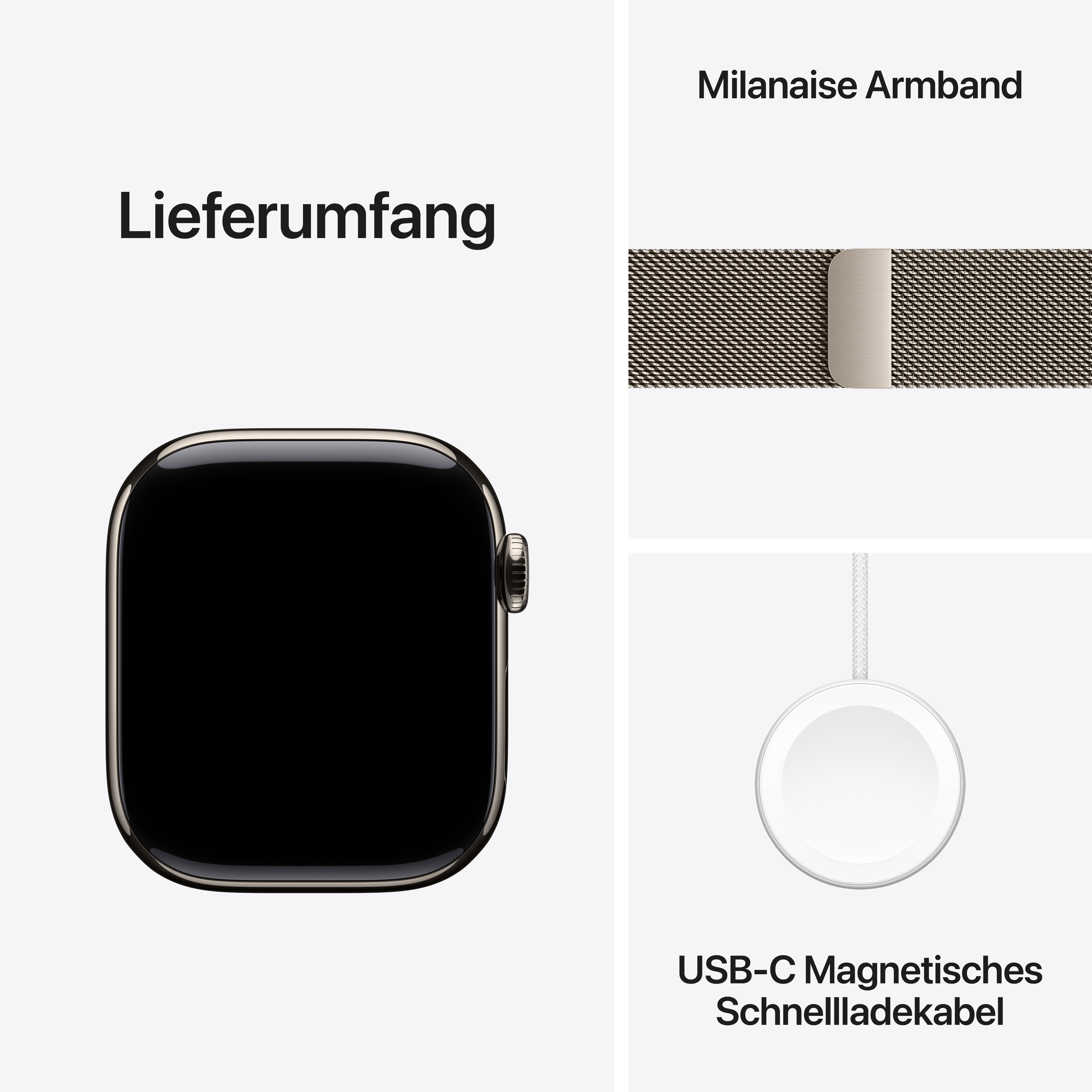Apple Watch S10 Cel 42 mm Natural Titan Milanese Loop Apple Watch S10 Cel 42 mm Natural Titan Milanese Loop