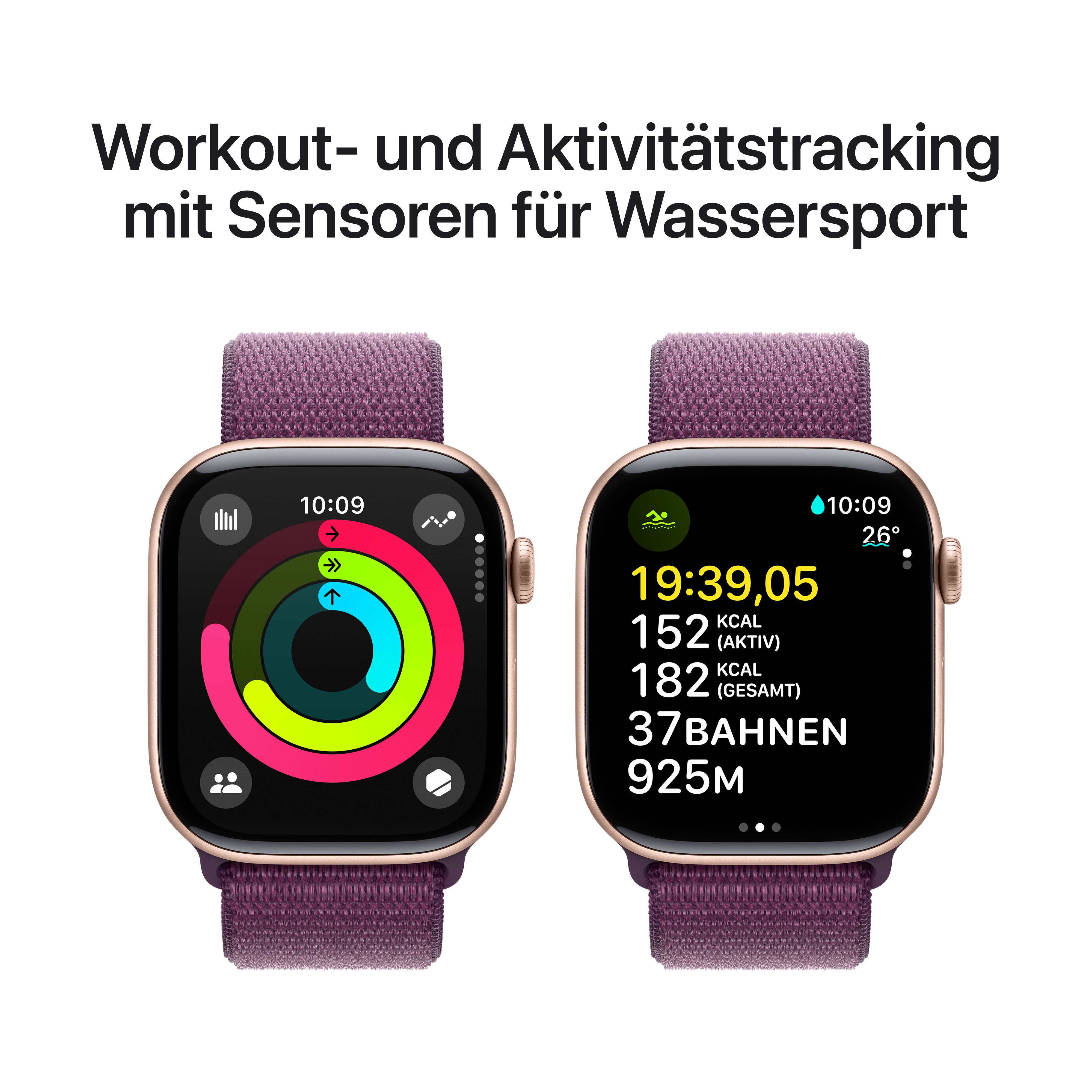 Apple Watch S10 GPS 46mm Alu Rose Gold Plum Sport Loop Apple Watch S10 GPS 46mm Alu Rose Gold Plum Sport Loop