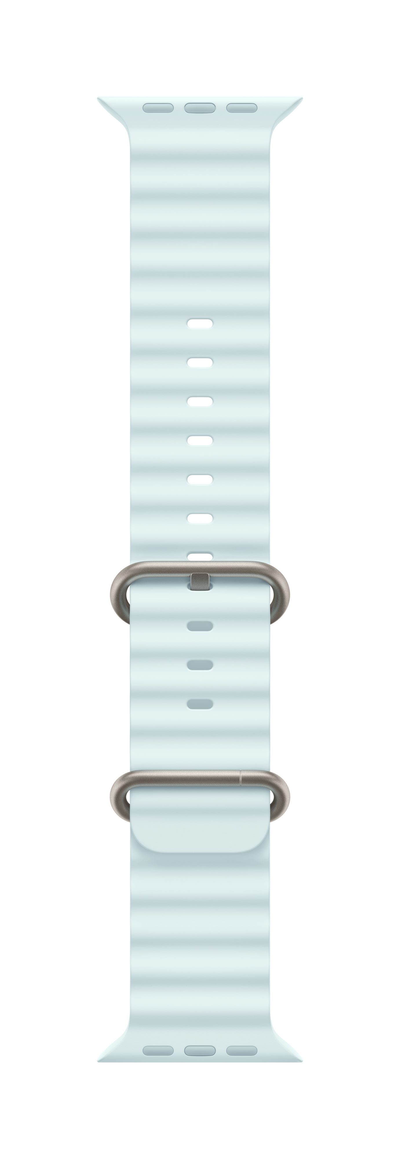 Apple 49mm Ice Blue Ocean Band Natural Titanium Finish