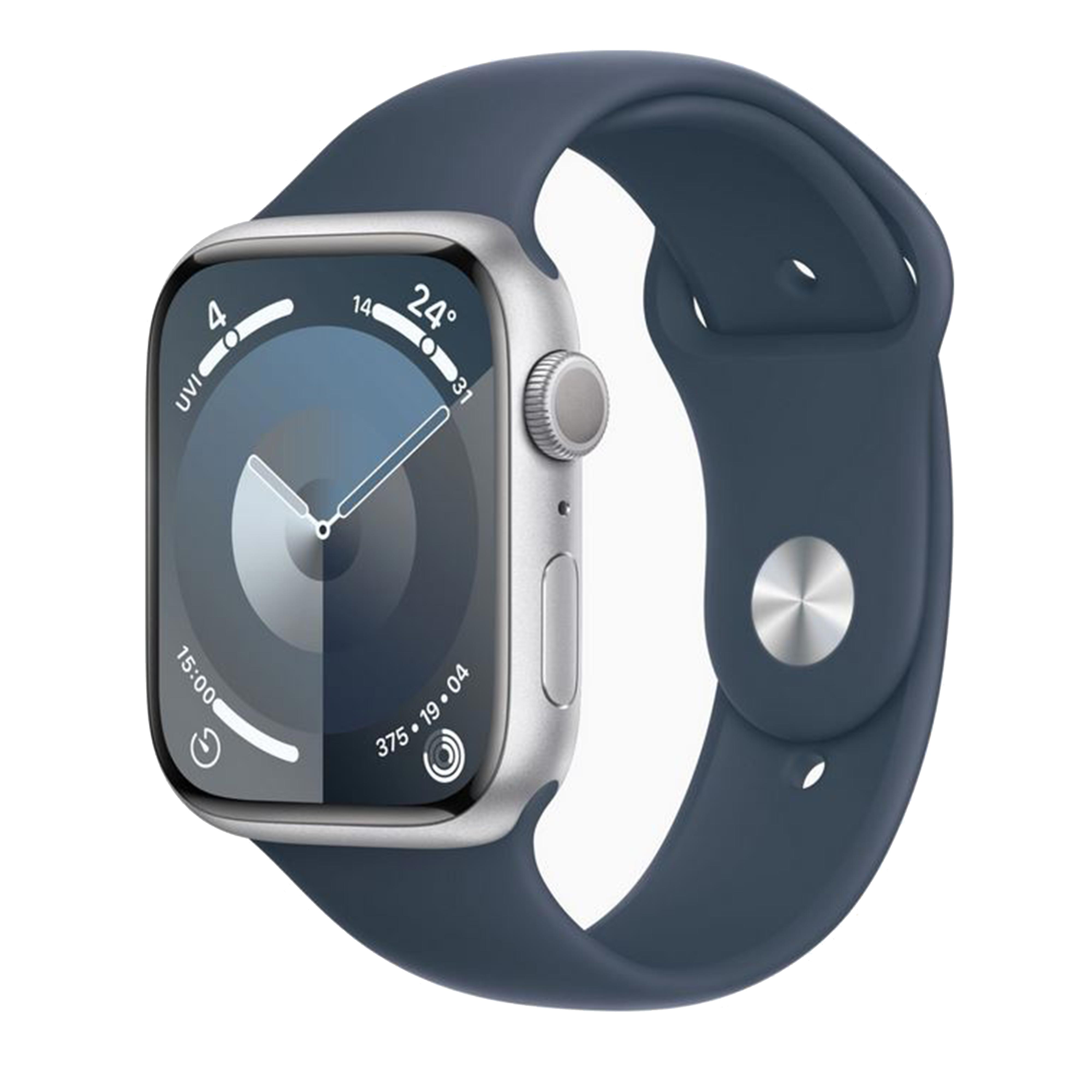 Apple Watch S9 CEL 45 mm Alu Silver+Storm Blue Sport B 
