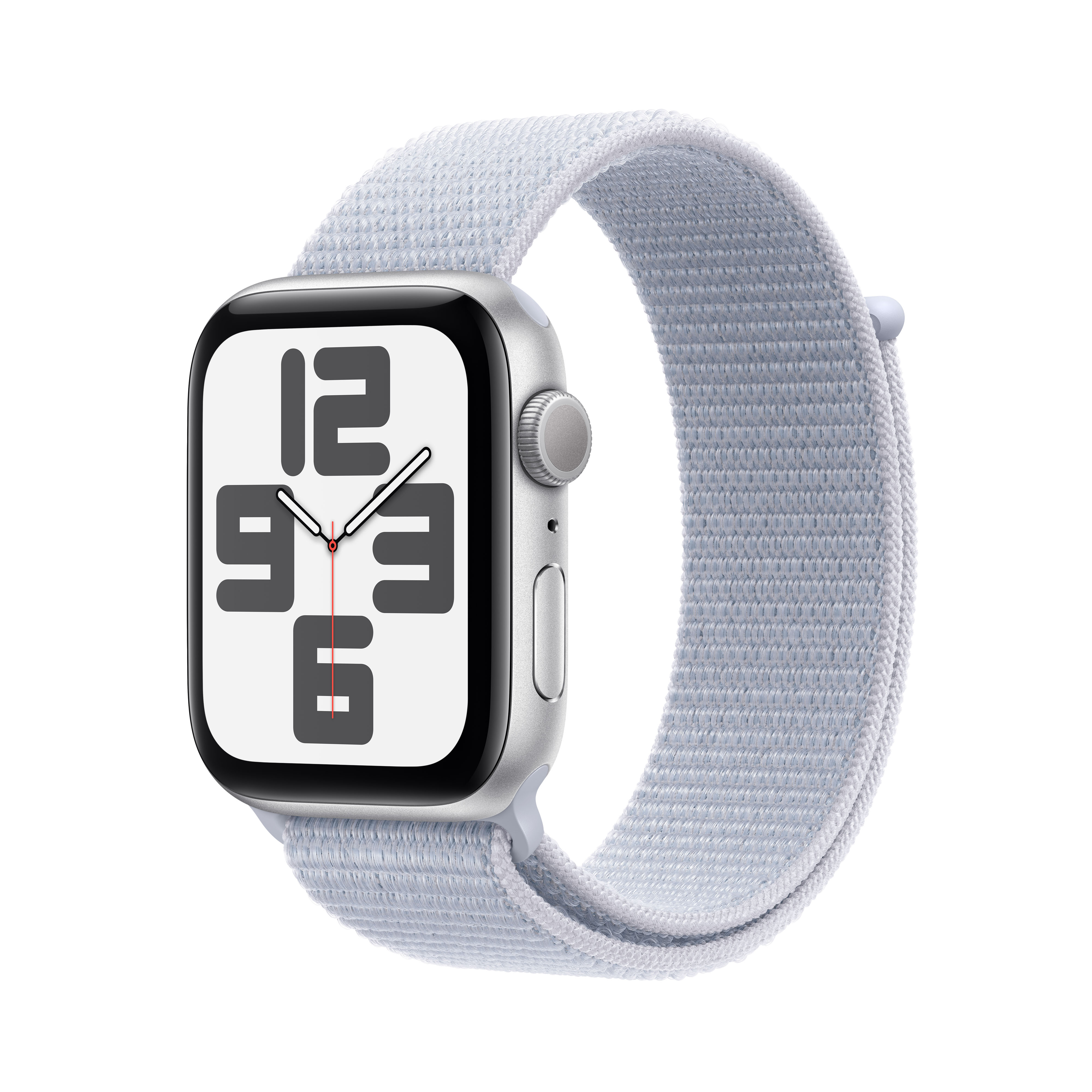 Apple Watch SE GPS 44mm Alu Silver Blue Cloud Sport Loop
