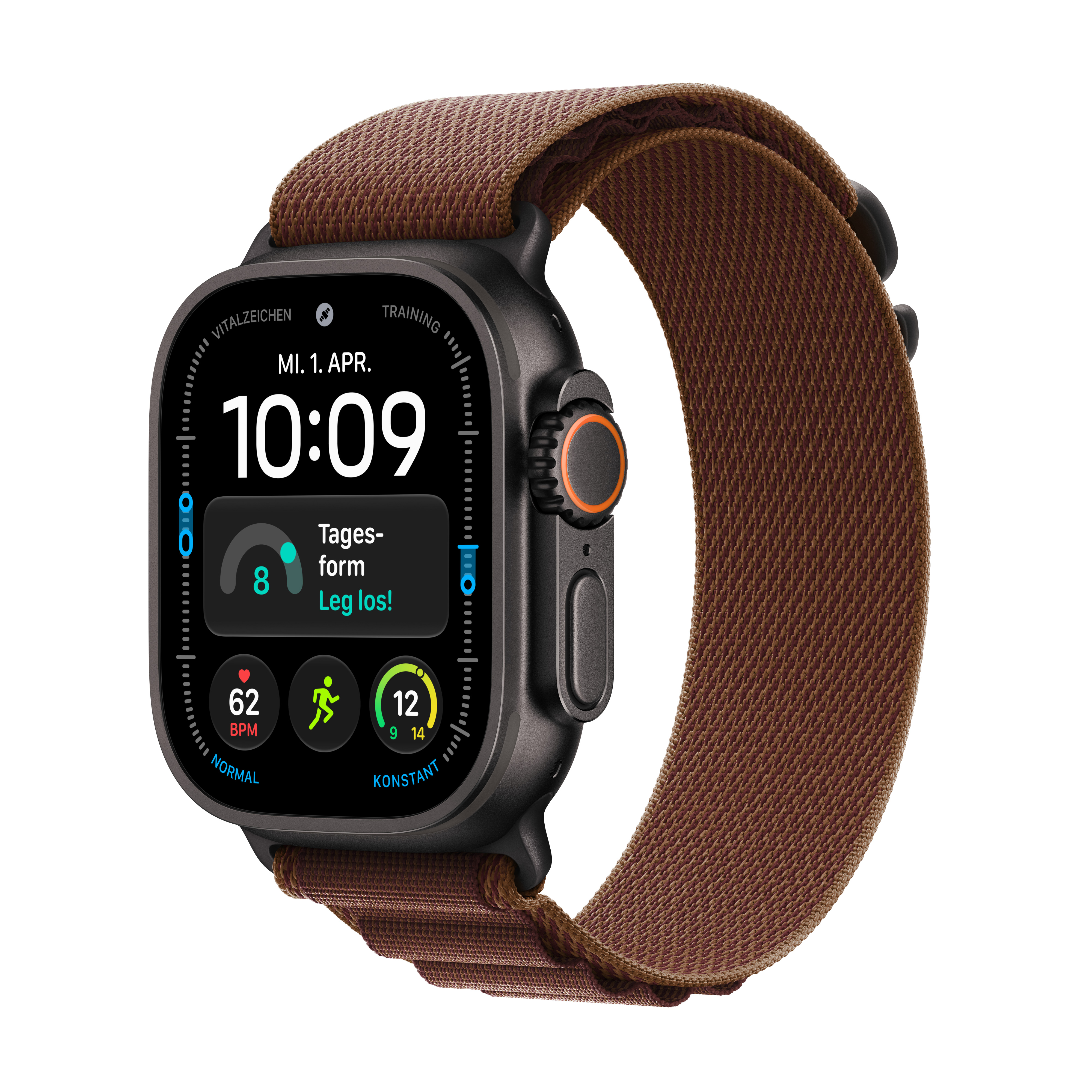 Apple Watch Ultra 4 Cell. 49mm Black Titanium Case with Burgundy Alpine Loop S