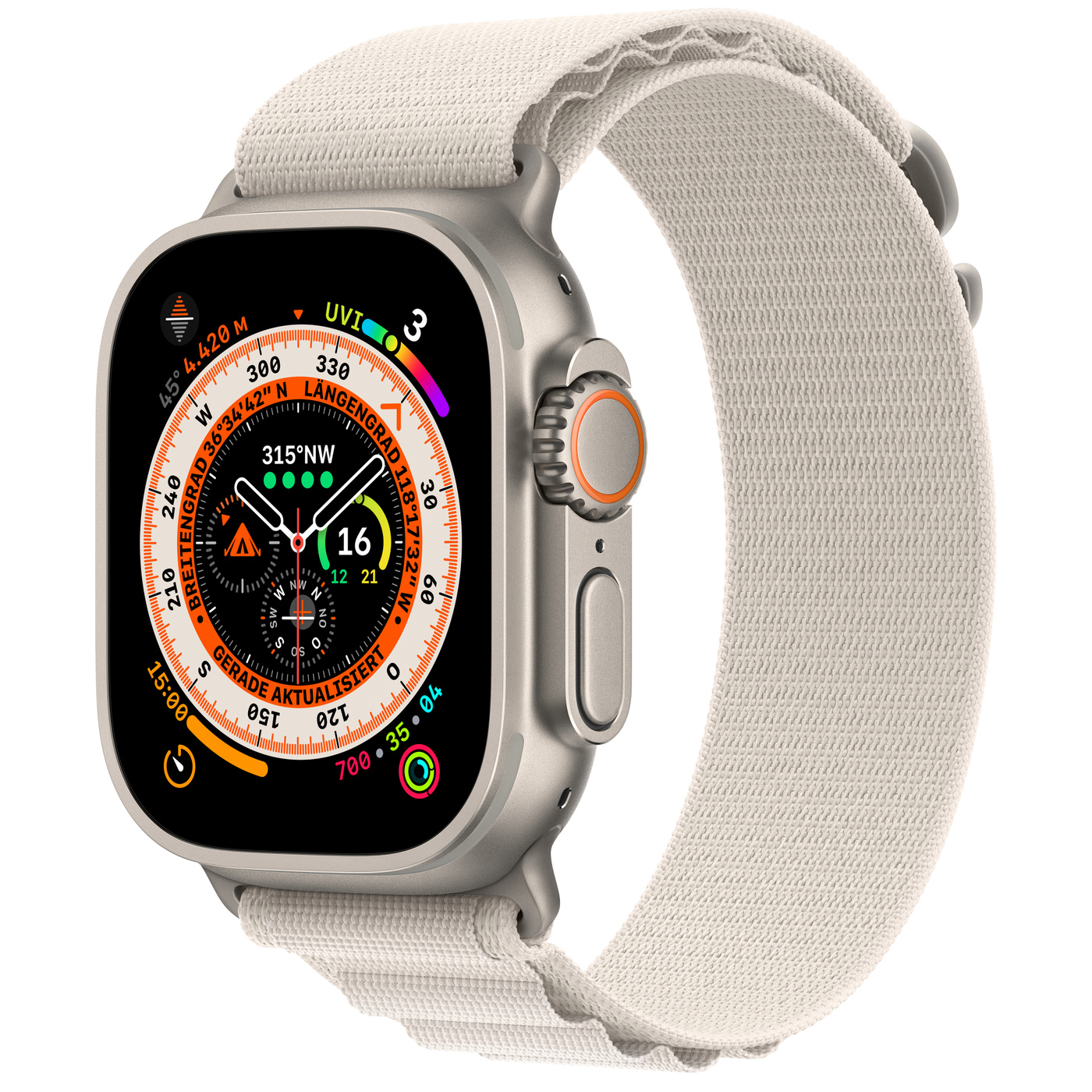 Apple Watch Ultra CEL 49 mm Titan + Starl. Alpine - M 