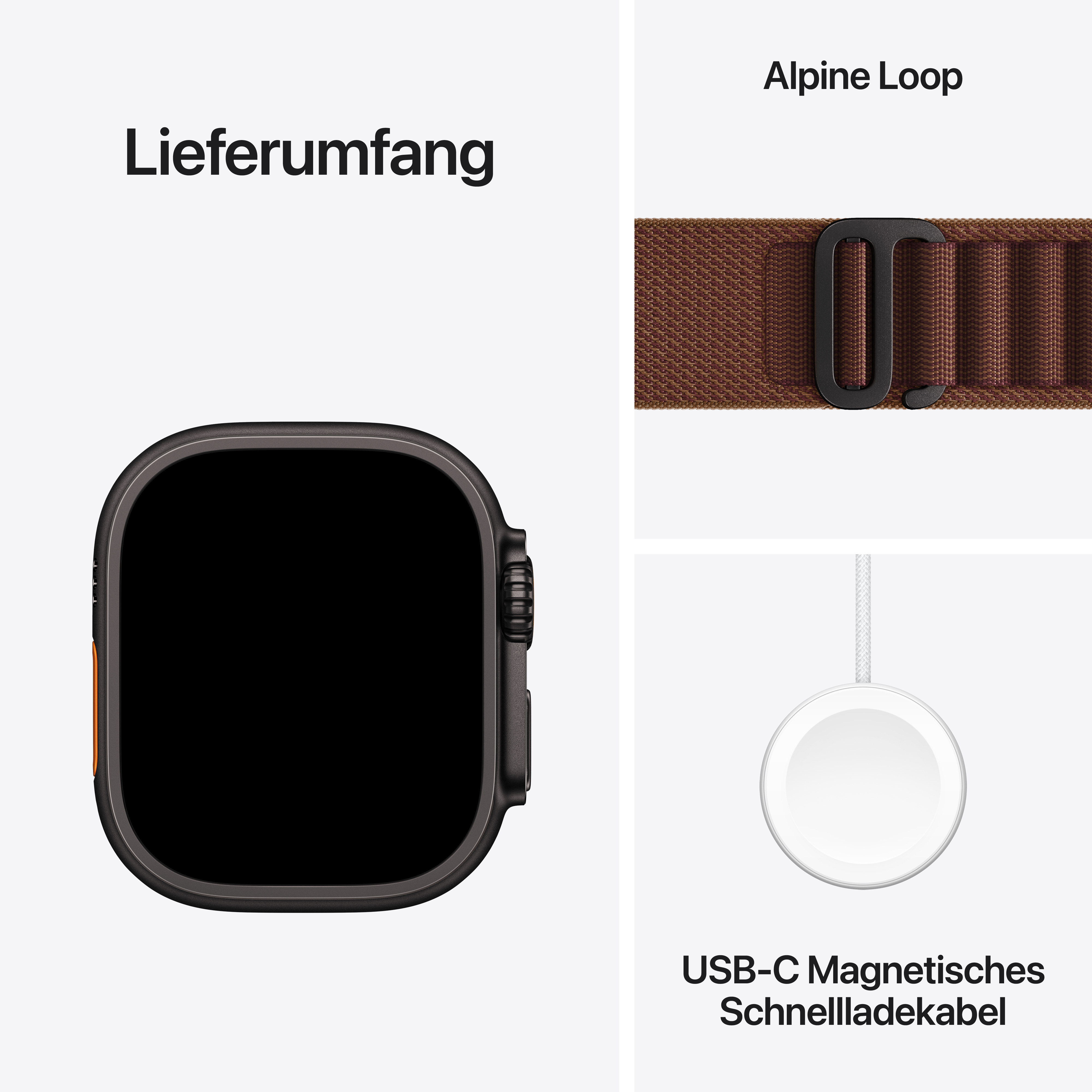 Apple Watch Ultra 4 Cell. 49mm Black Titanium Case with Burgundy Alpine Loop L