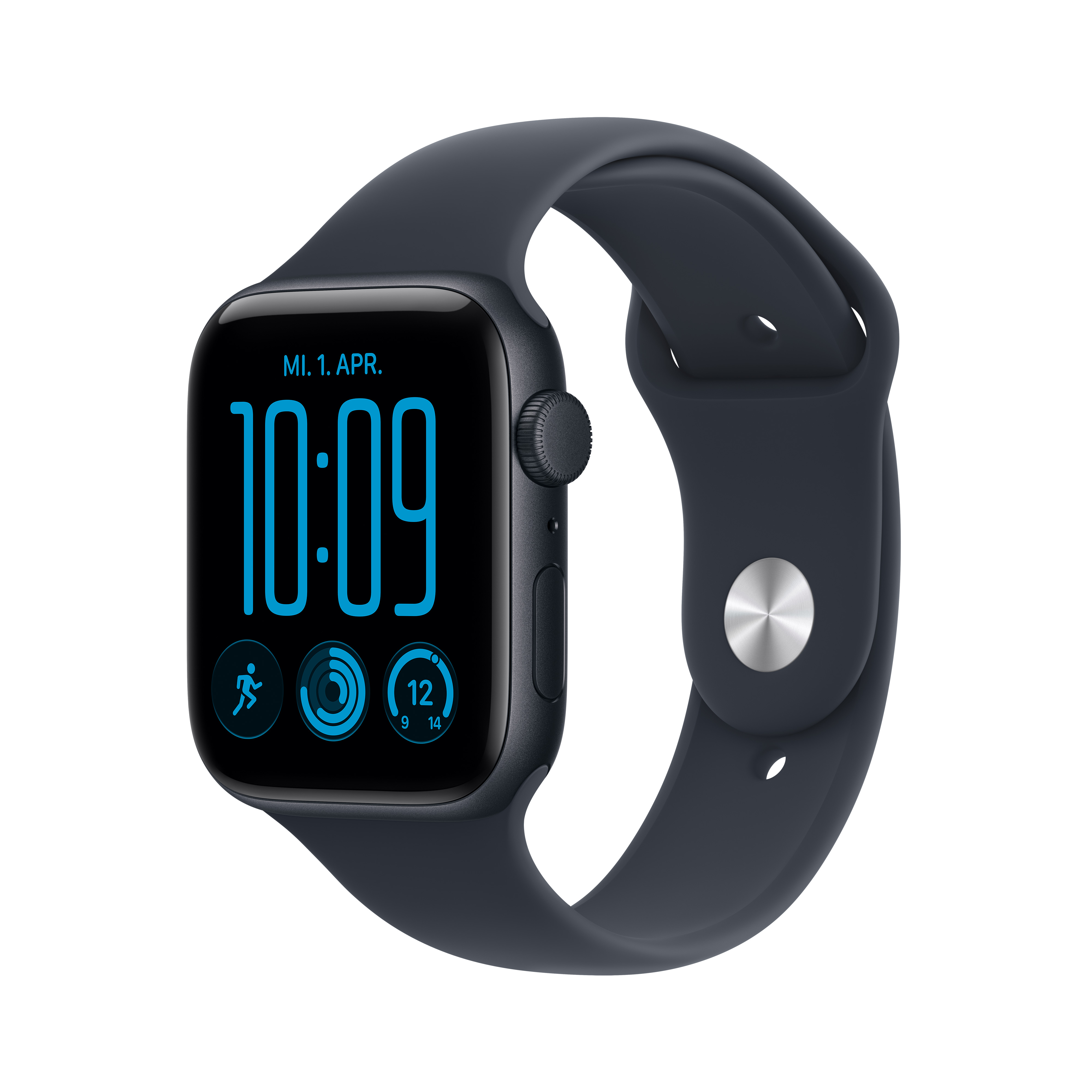 Apple Watch SE 3 GPS 44mm Midnight Alu Case with Navy Blue Sport Band M/L