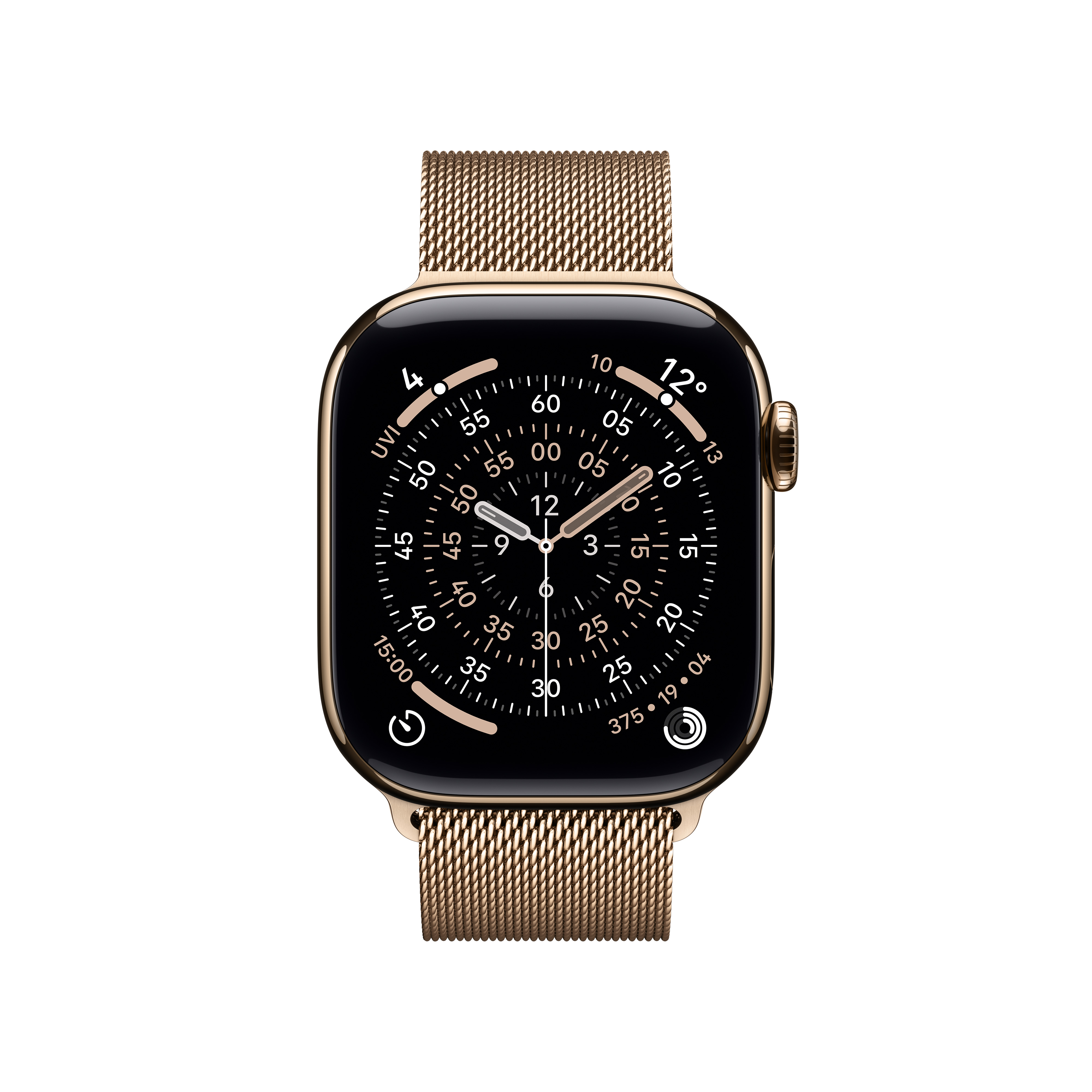 Apple W 11 Cel 42mm GT Case Gold Milanese Loop
