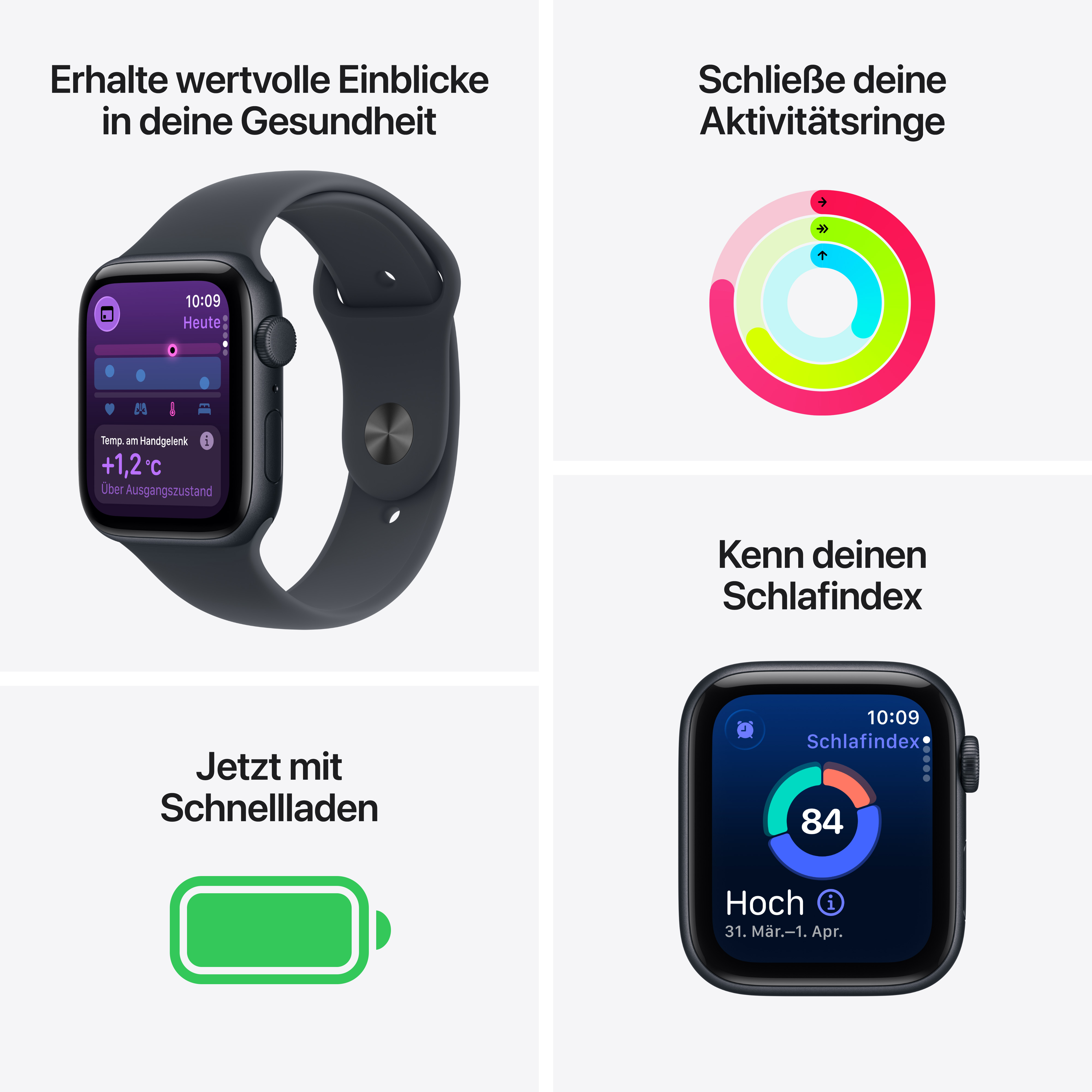 Apple Watch SE 3 GPS 44mm Alu Starl. Case Starl. Sp. B. S/M