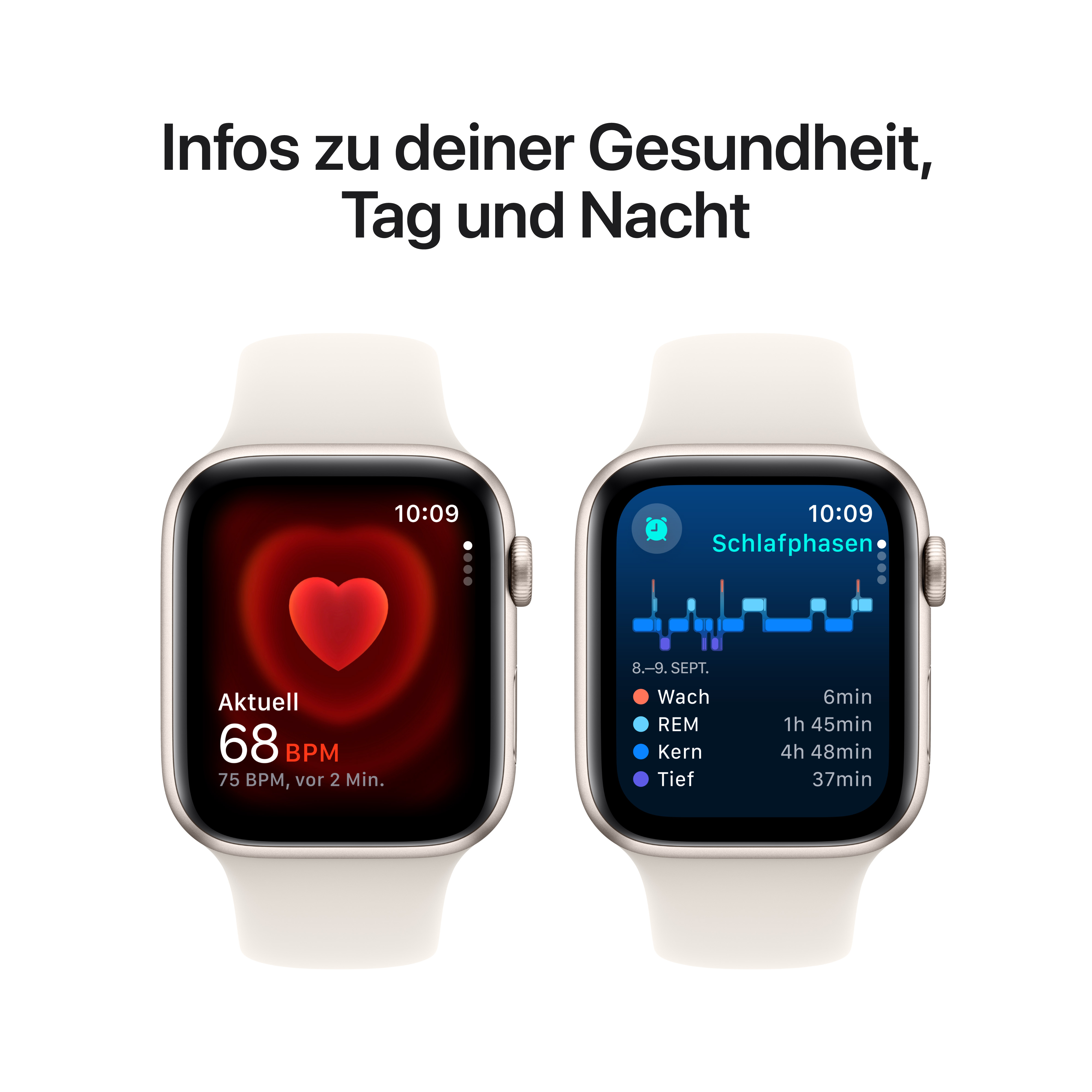 Apple Watch SE GPS 44mm Alu Starlight Sport Band M/L