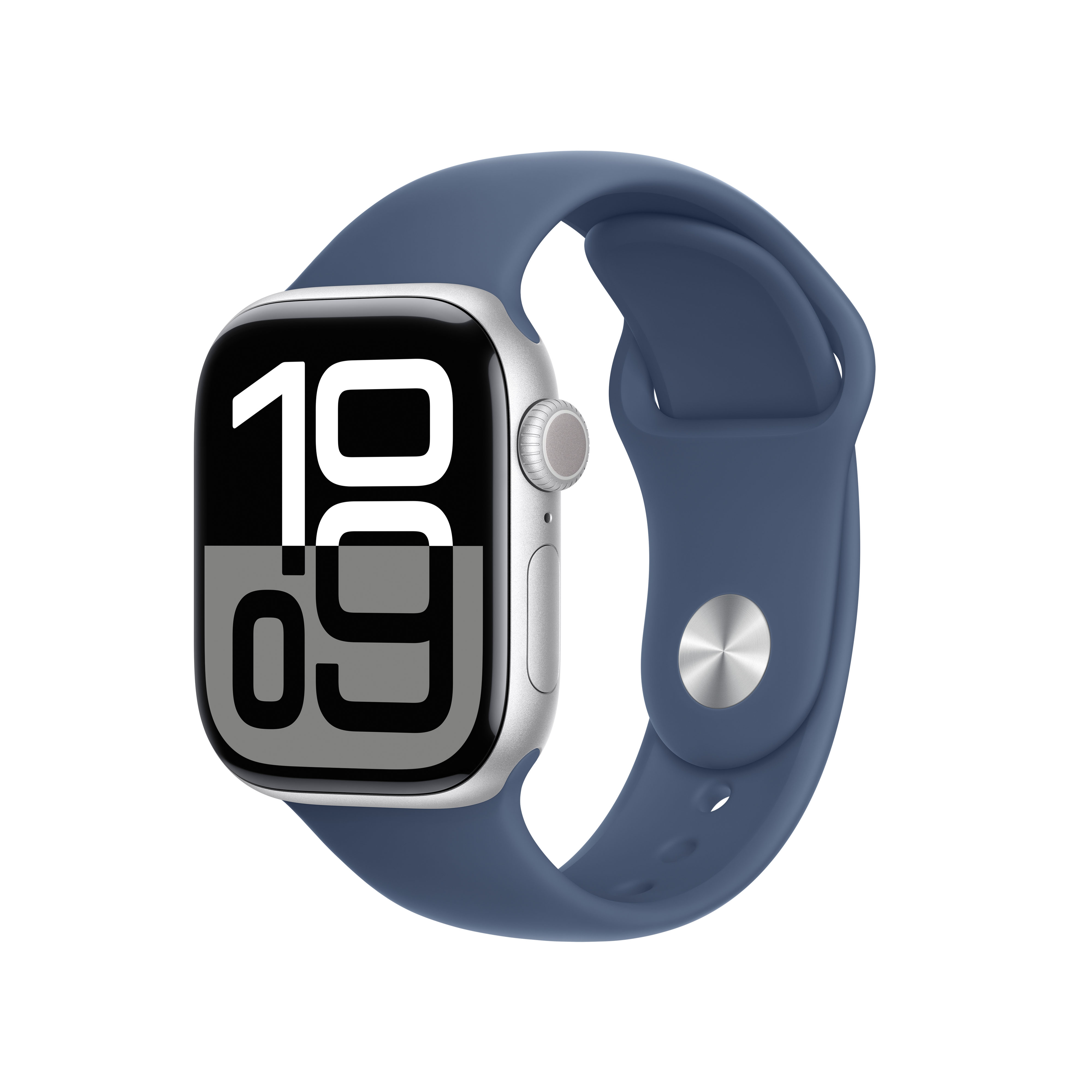 Apple Watch S10 Cel 42mm Alu Silver Denim Sport Band M/L