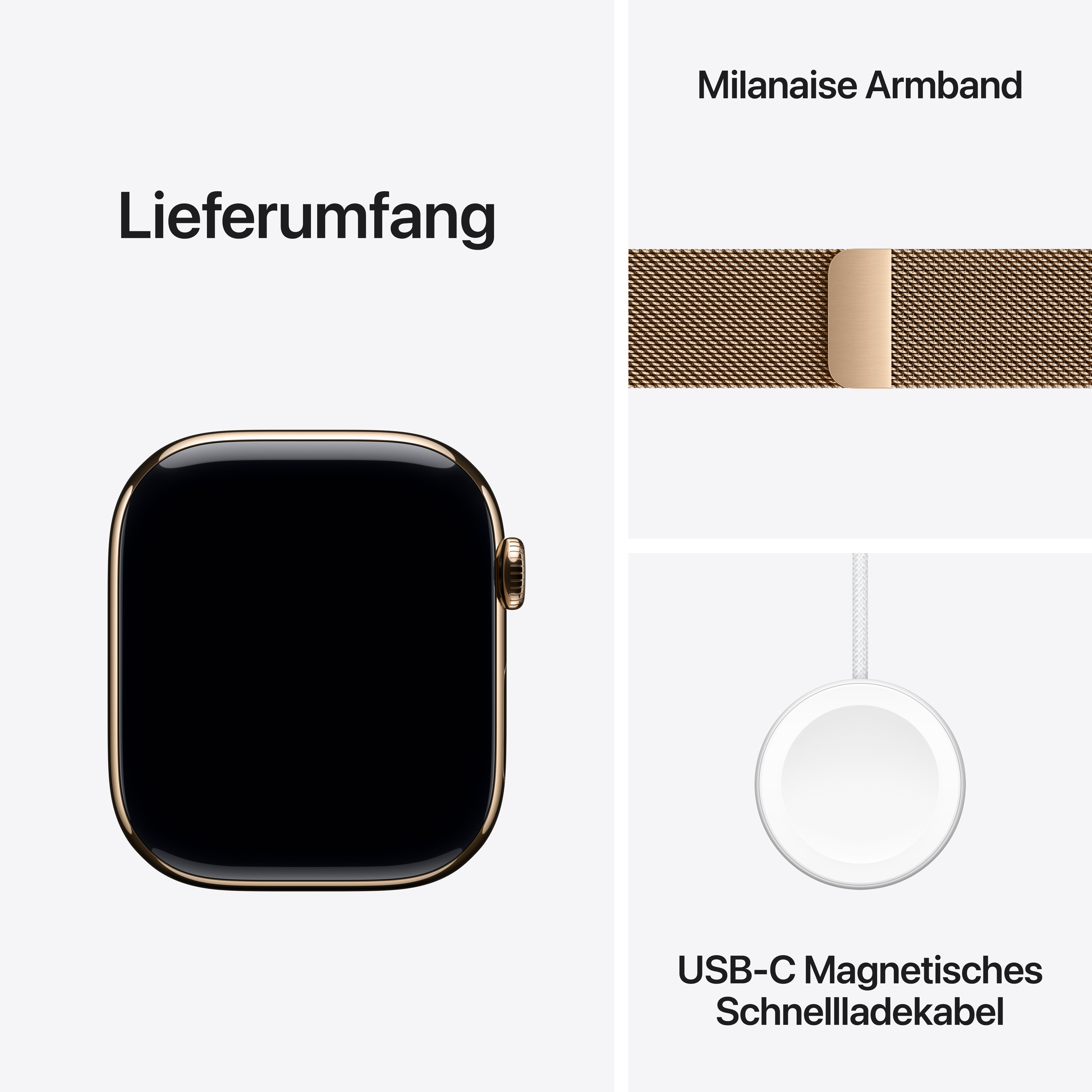 Apple Watch S10 Cel 46mm Gold Titan Gold Milanese Loop M/L Apple Watch S10 Cel 46mm Gold Titan Gold Milanese Loop M/L