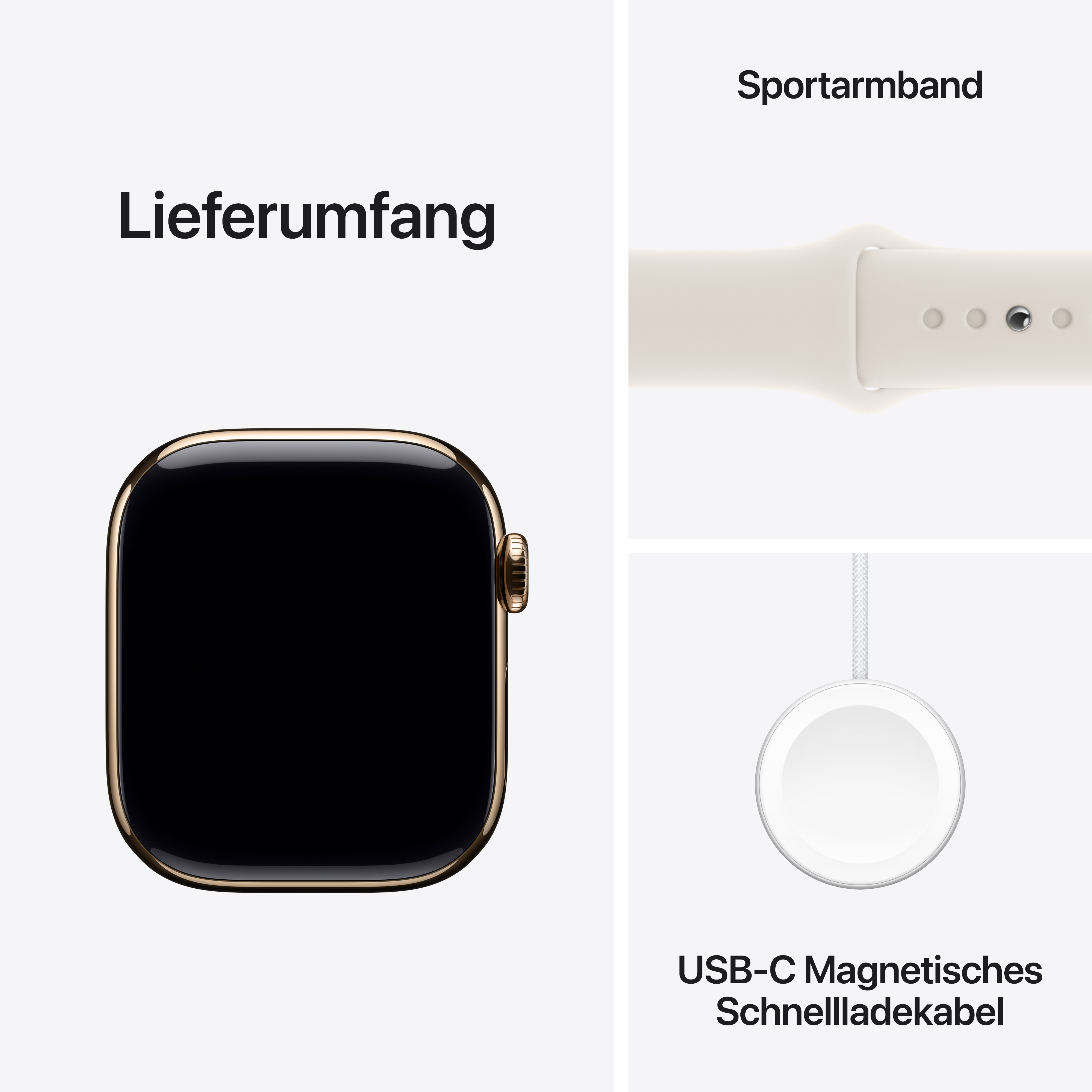 Apple Watch S10 Cel 42mm Gold Titan Starlight Sport Band S/M Apple Watch S10 Cel 42mm Gold Titan Starlight Sport Band S/M